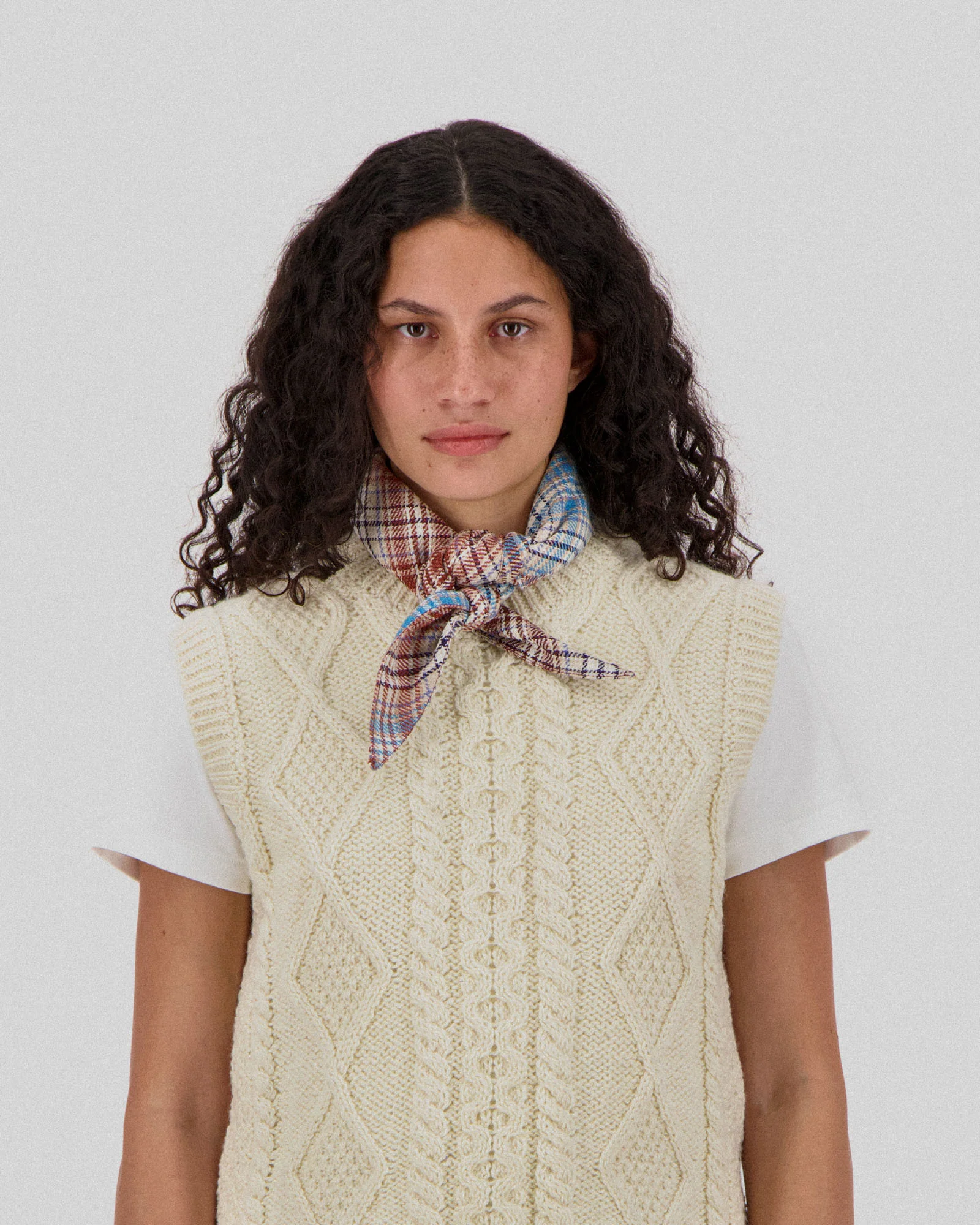 Bandana Lovers - Japanese Twill Check - Sand - Image 2