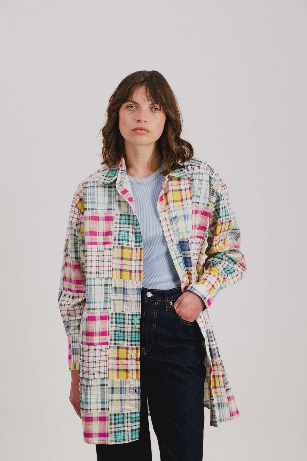 Big Lovely Shirt - Fantasy - Astro Madras Mix (Women) - Image 5