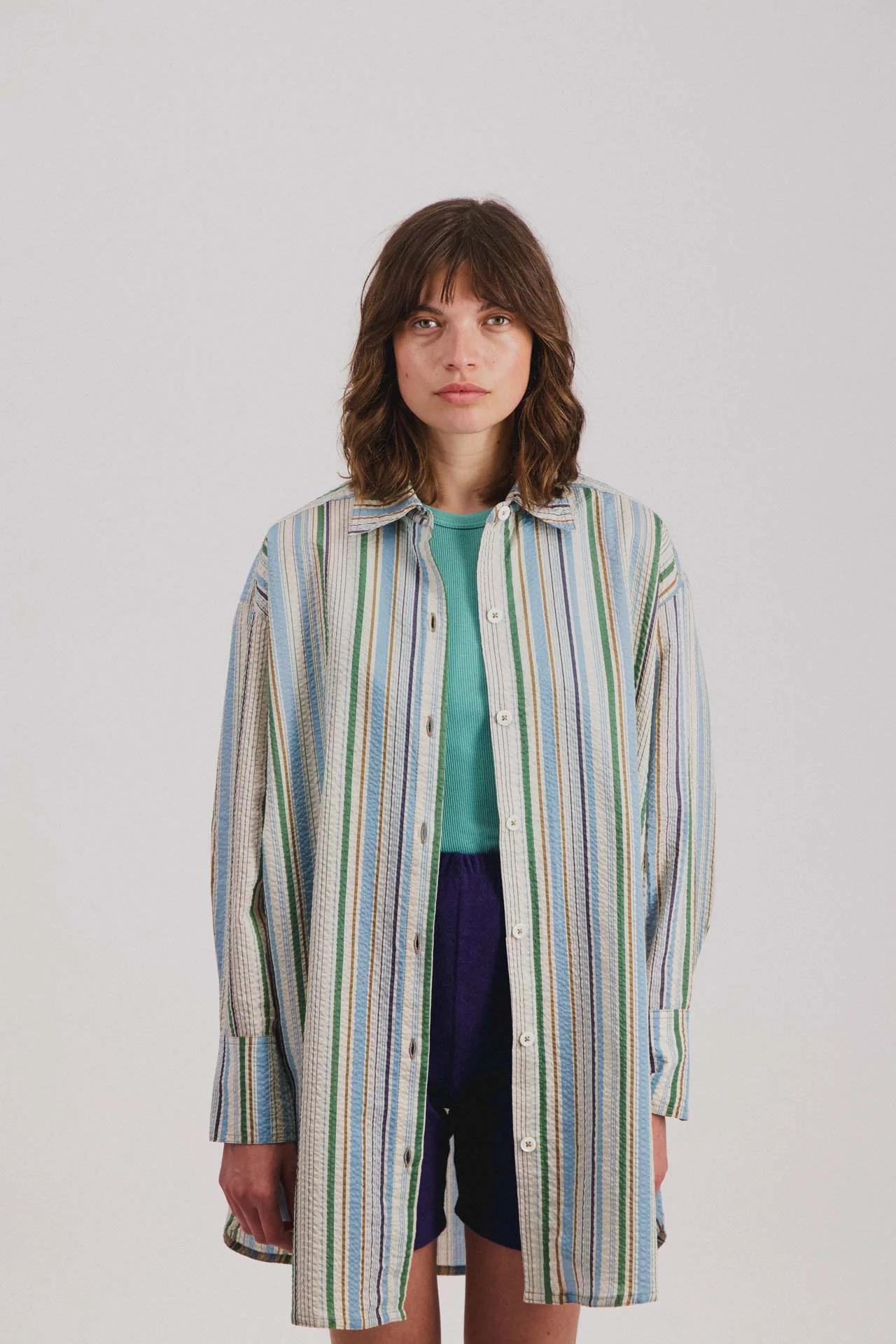 Big Lovely Shirt - Fantasy - Tropical Stripes (Women) - Image 3