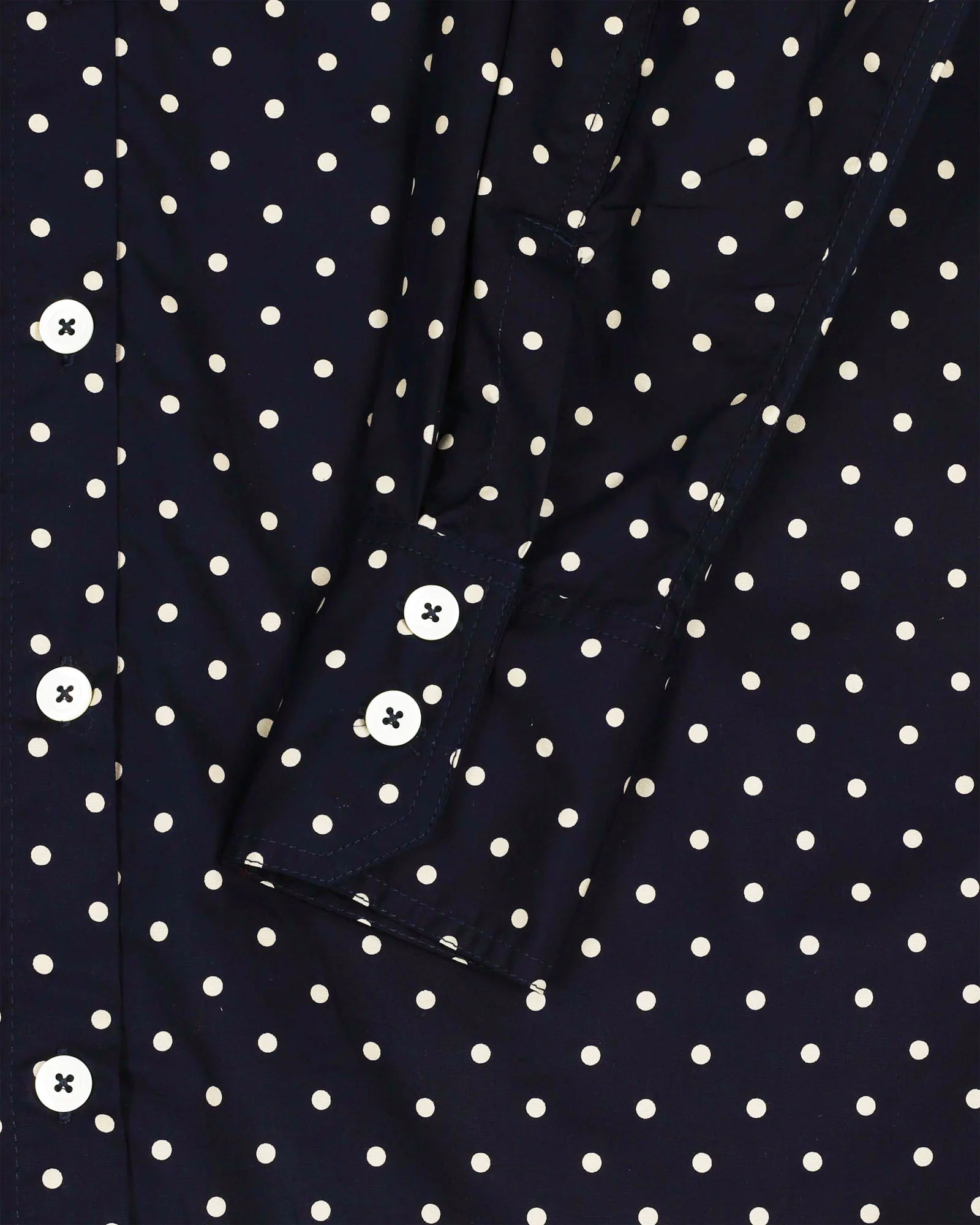 Big Lovely Shirt - Japanese Polka Dots - Navy (Women) - Image 7