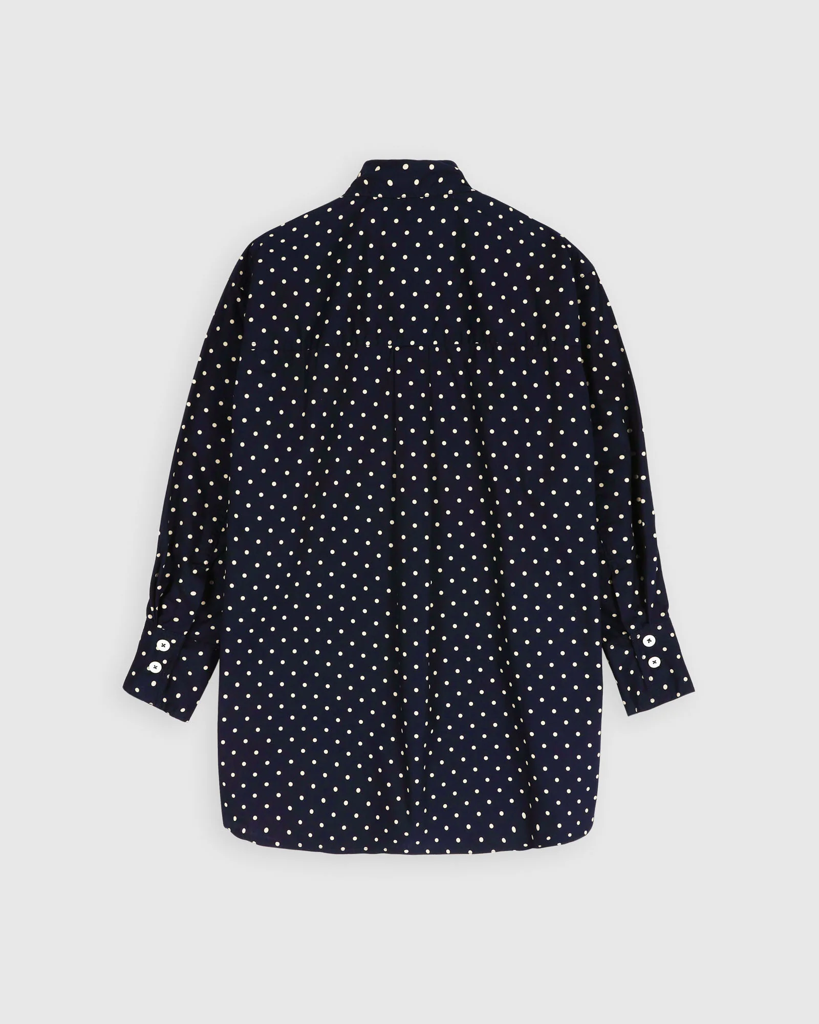 Big Lovely Shirt - Japanese Polka Dots - Navy (Women) - Image 8
