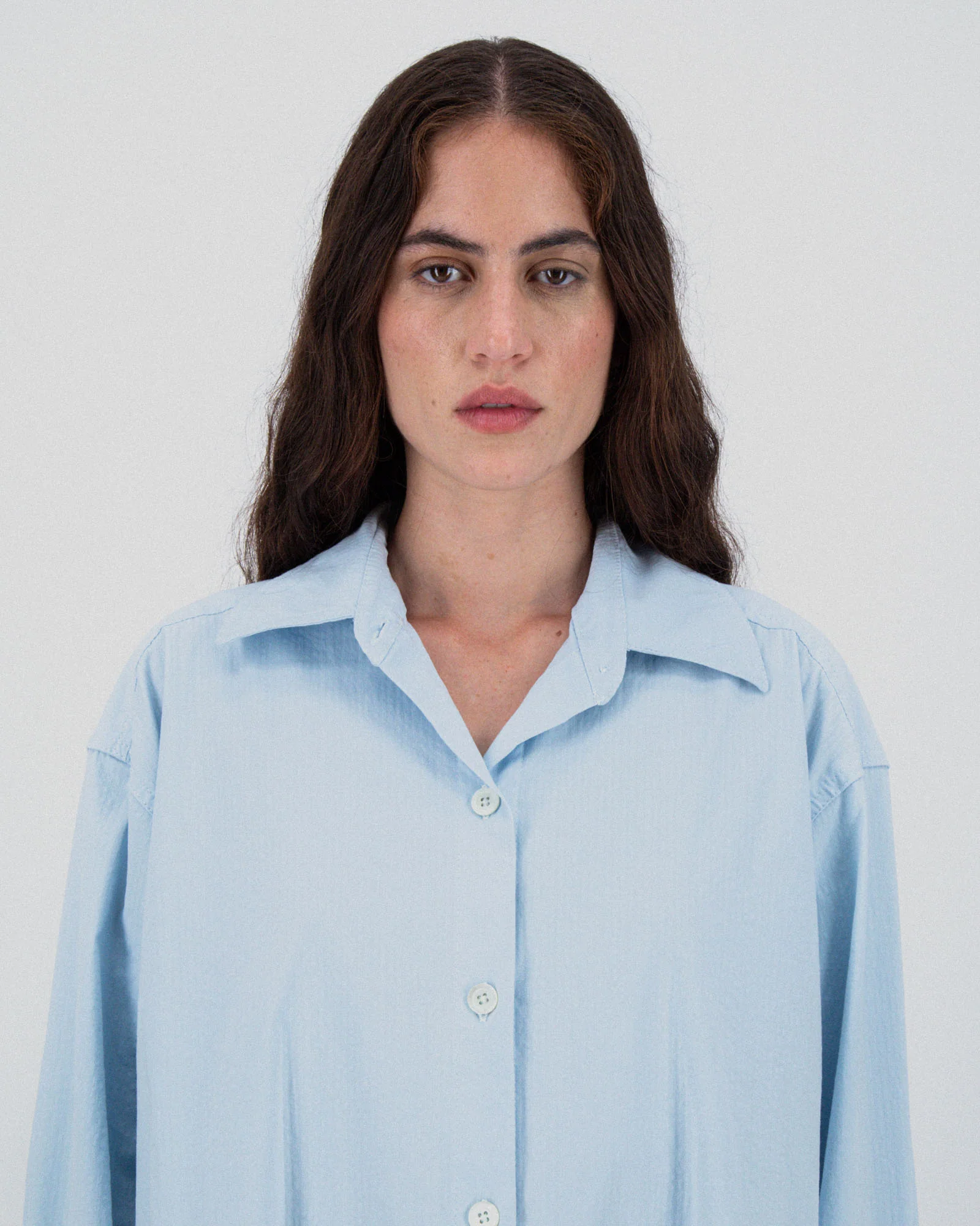 Big Lovely Shirt - Seersucker - Ice Blue (Women) - Image 5