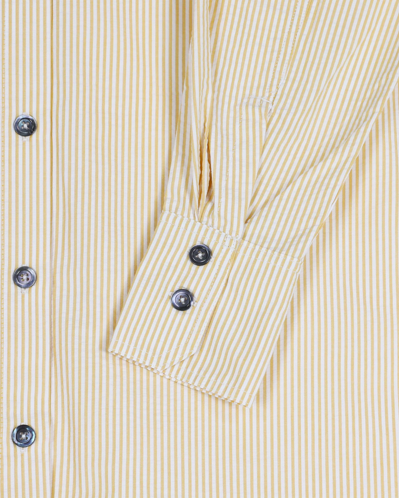 Big Lovely Shirt - Seersucker Stripes - Butter In The Sun (Women) - Image 2