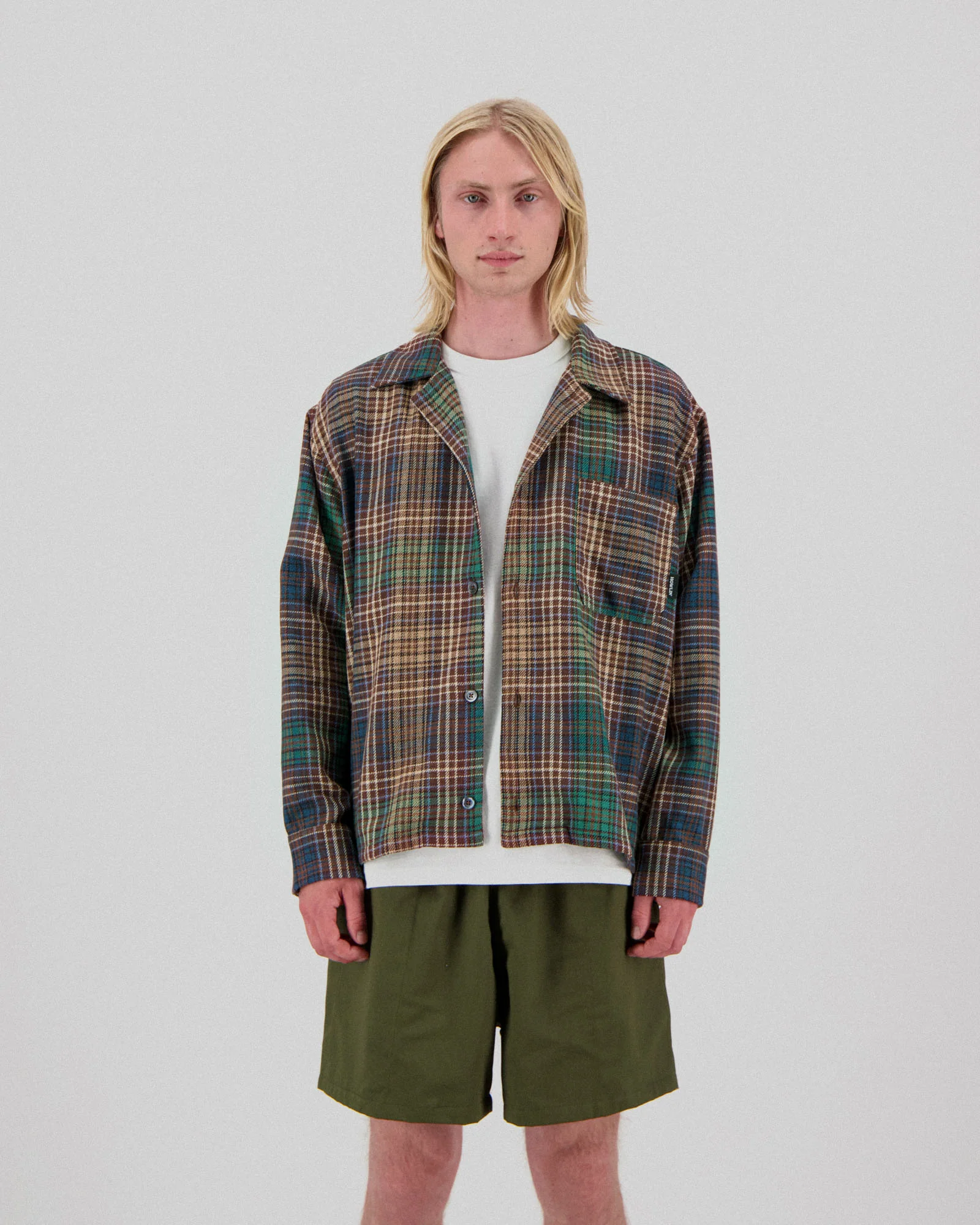 Boxy Freedom Shirt - Japanese Twill Check - Brown - Image 2