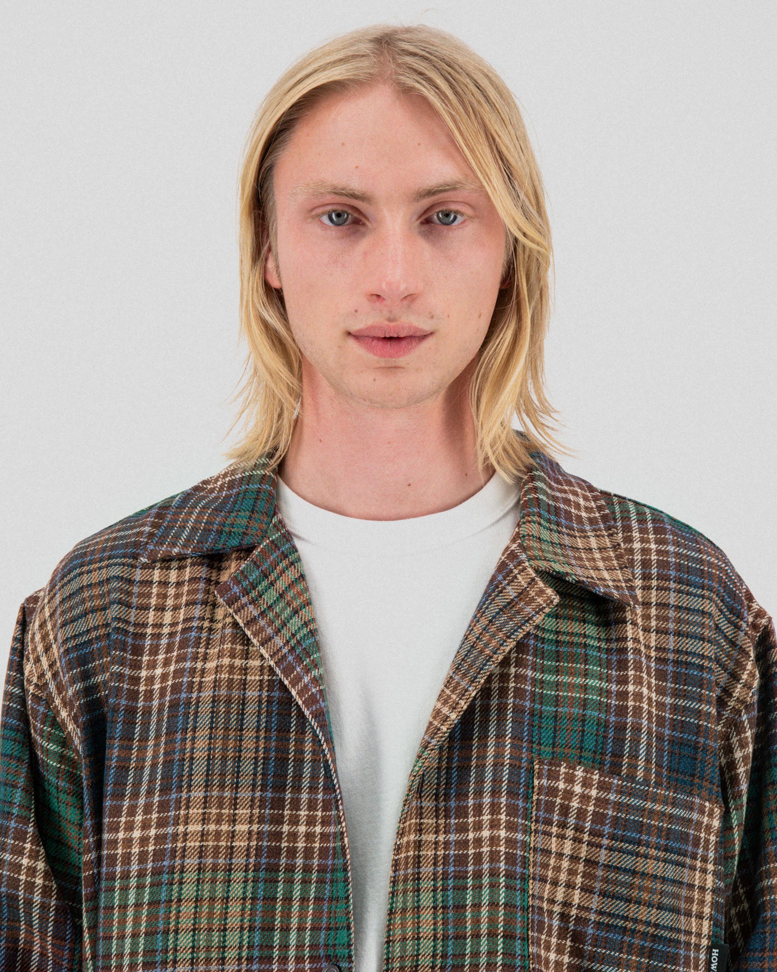 Boxy Freedom Shirt - Japanese Twill Check - Brown - Image 3