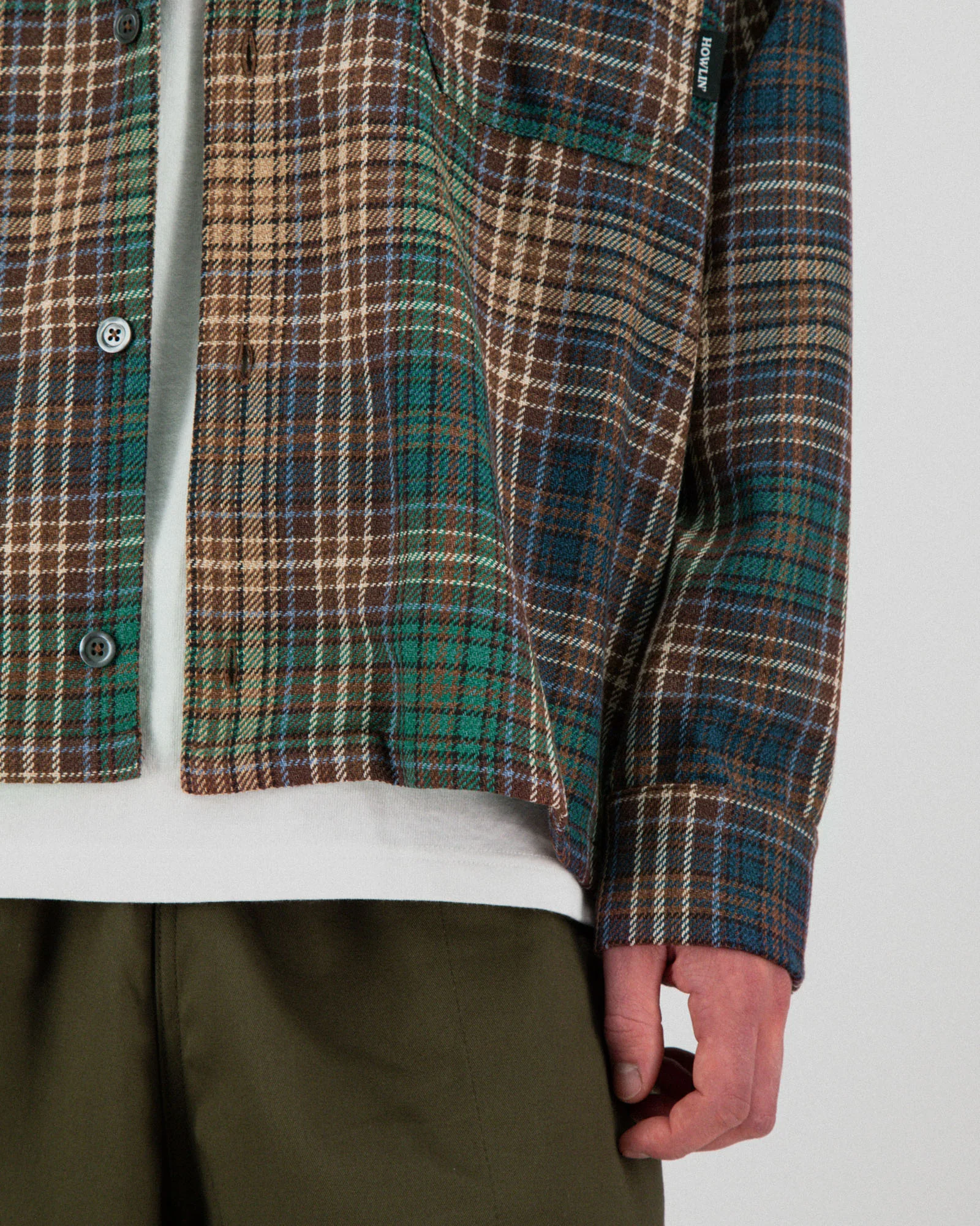 Boxy Freedom Shirt - Japanese Twill Check - Brown - Image 4