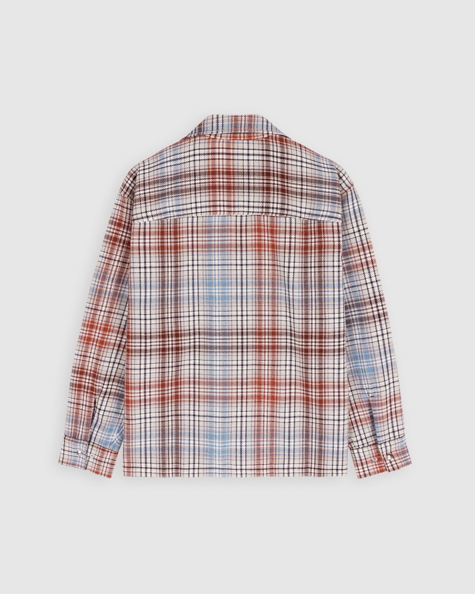 Boxy Freedom Shirt - Japanese Twill Check - Sand - Image 6