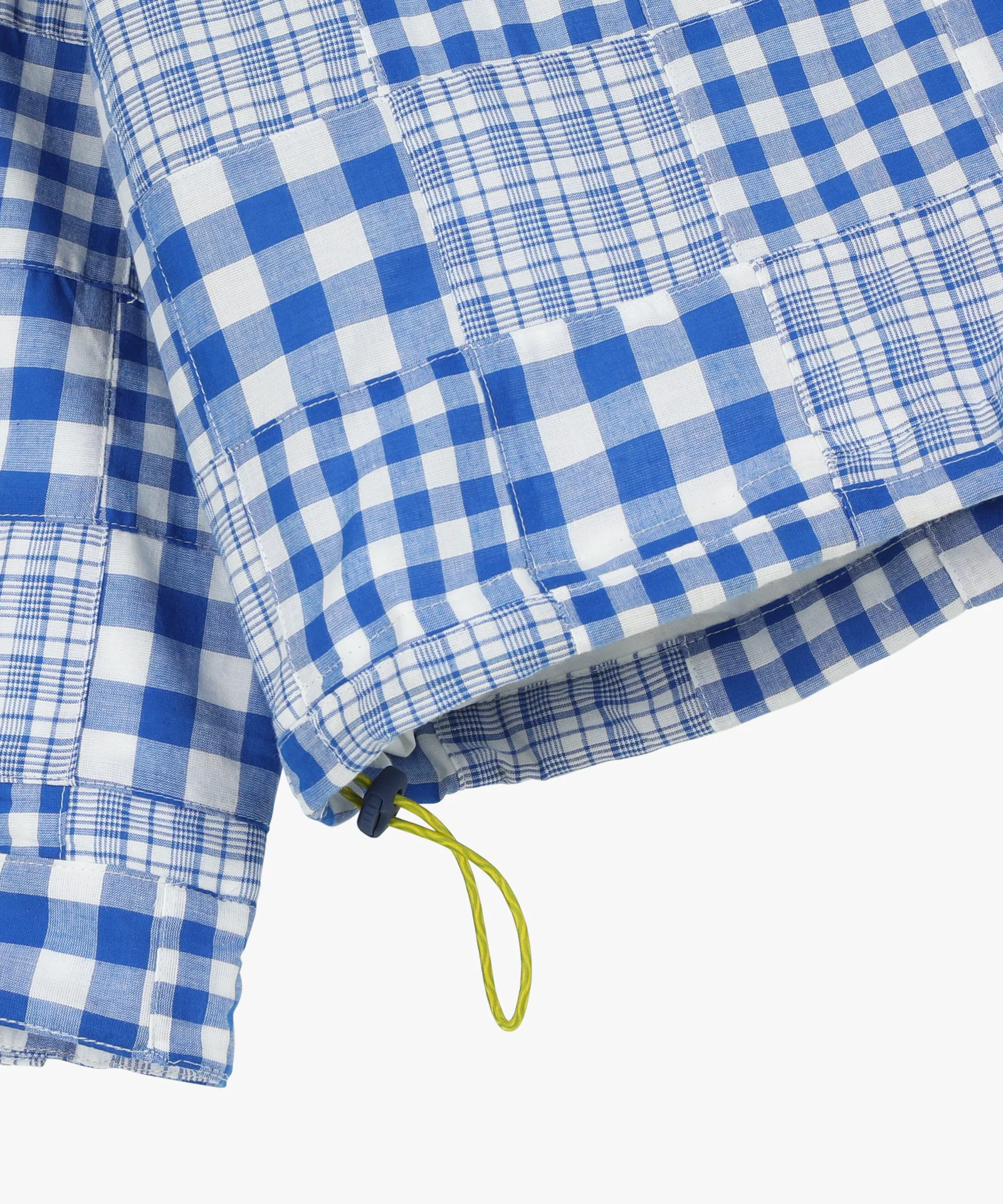 Boxy Swing Jacket - Blue Madras Patchwork - Image 7