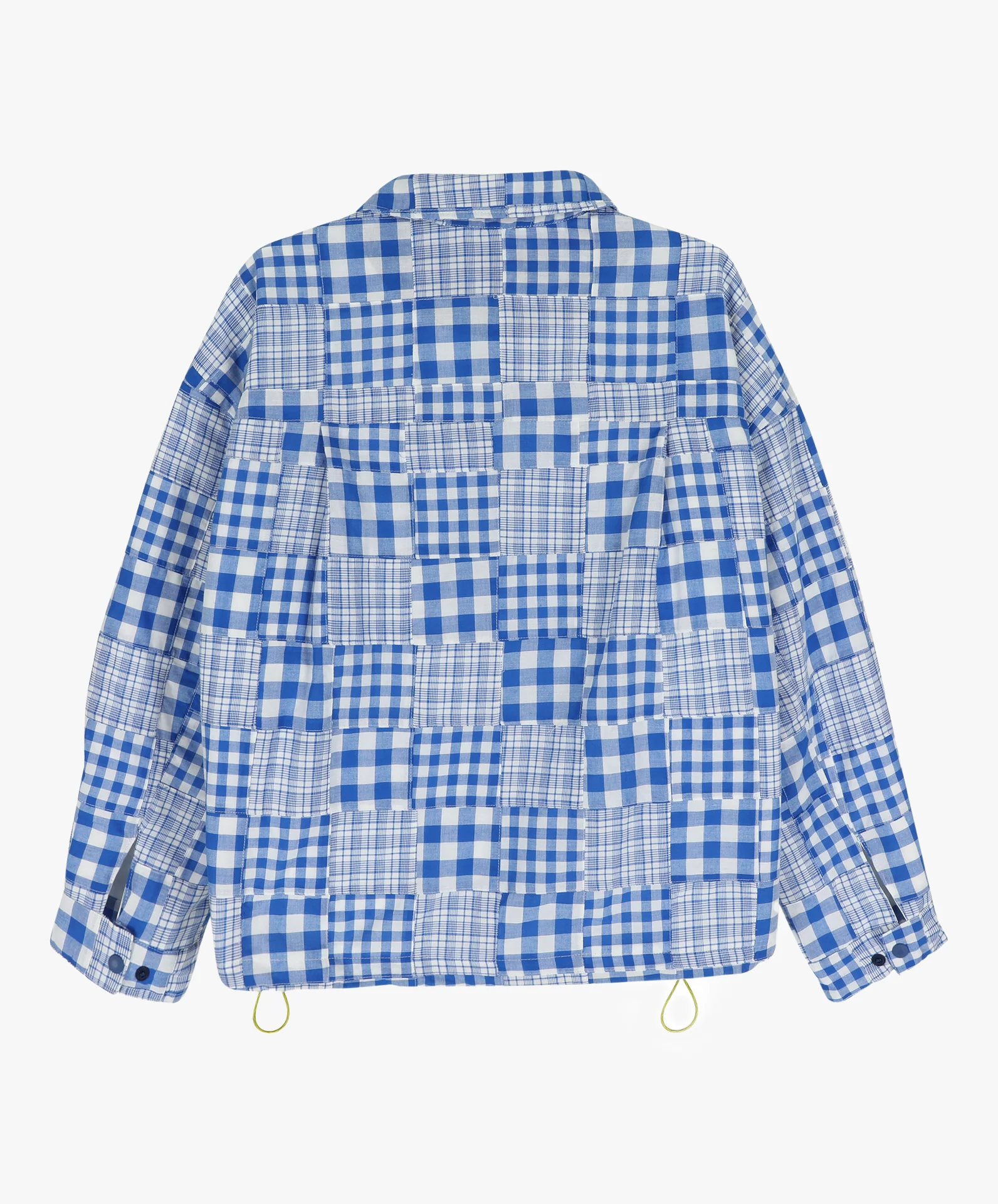 Boxy Swing Jacket - Blue Madras Patchwork - Image 8
