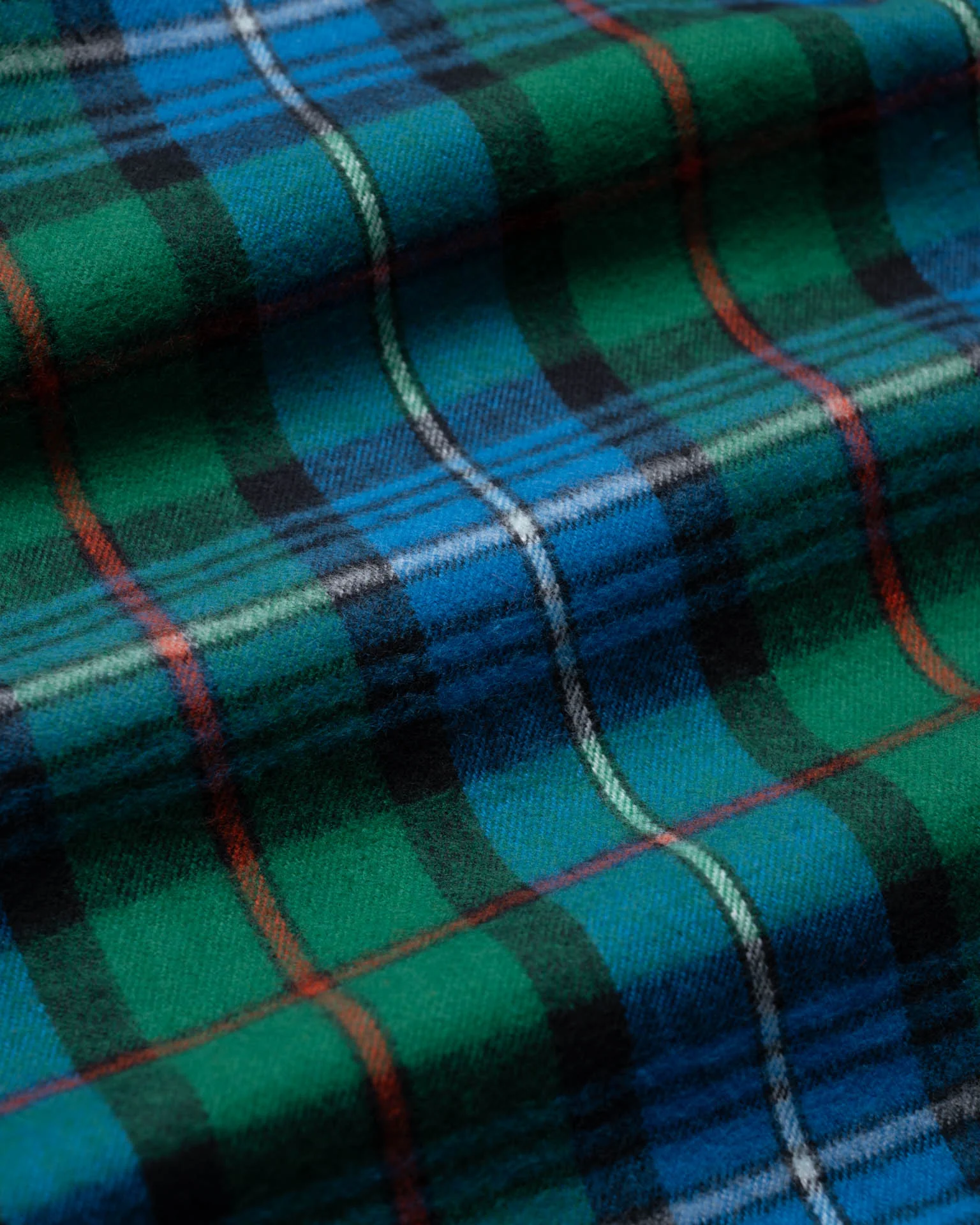 Boxy Swing Jacket - Cord Neck - Tartan - Blue - Image 9