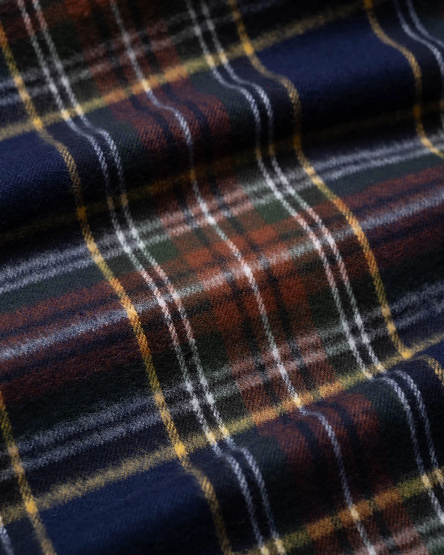 Boxy Swing Jacket - Cord Neck - Tartan - Navy - Image 10