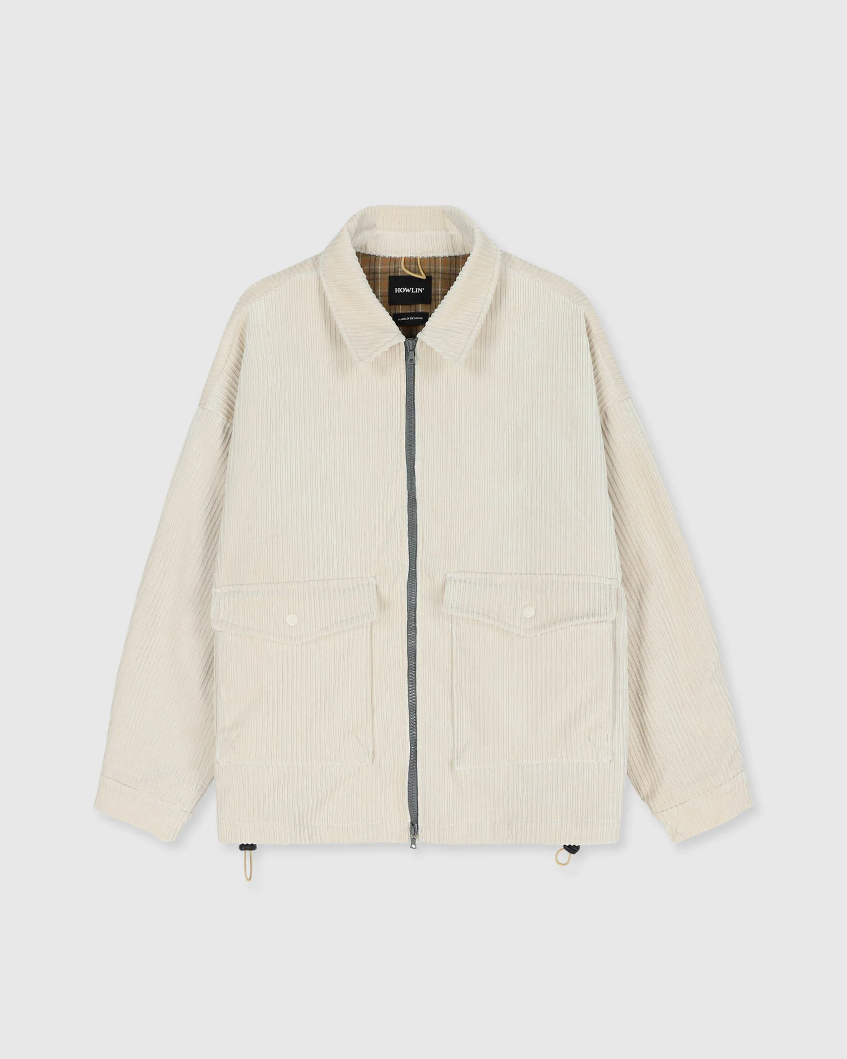Boxy Swing Jacket - Corduroy Ecru