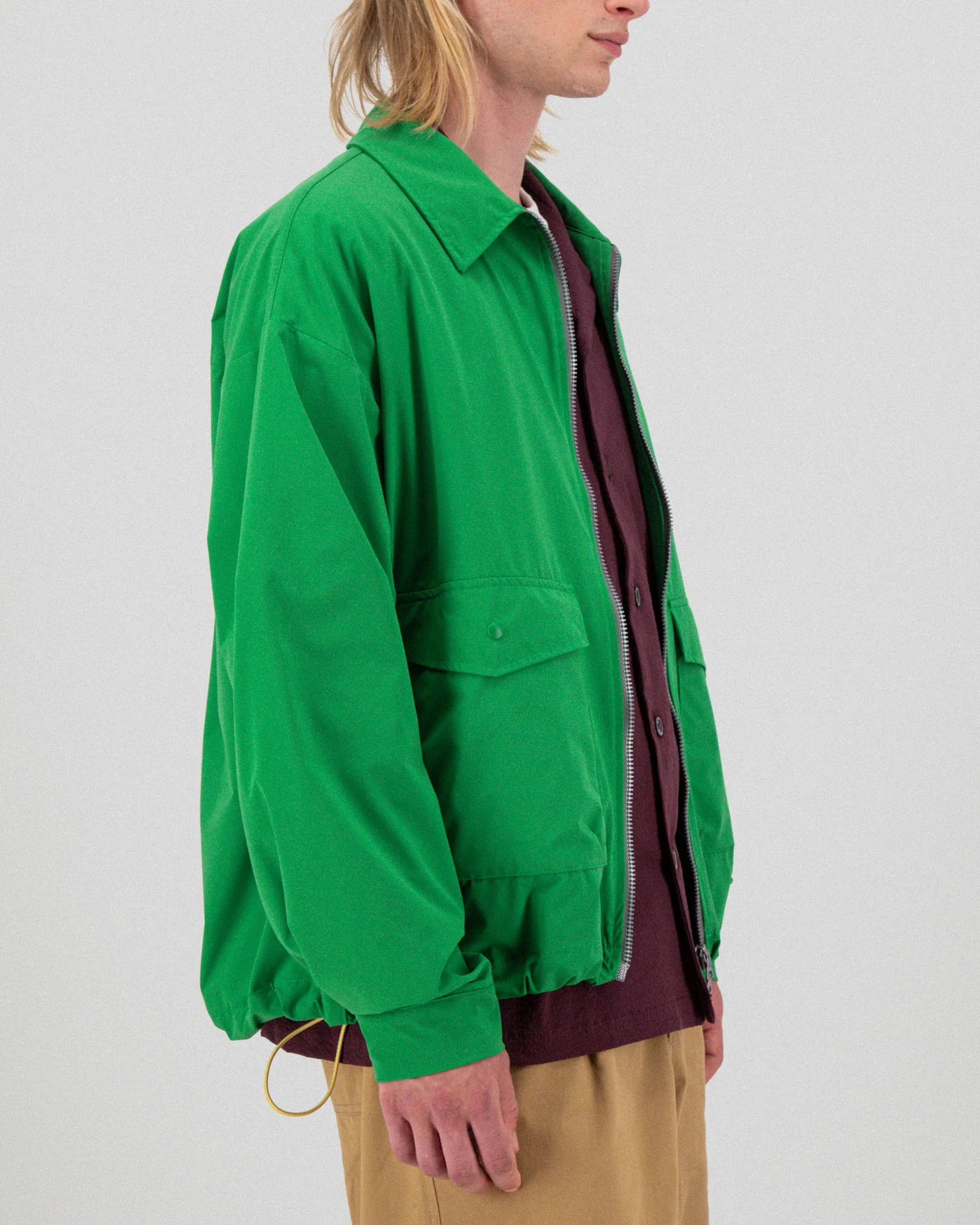 Boxy Swing Jacket - Eco Taffeta - Space Green - Image 3