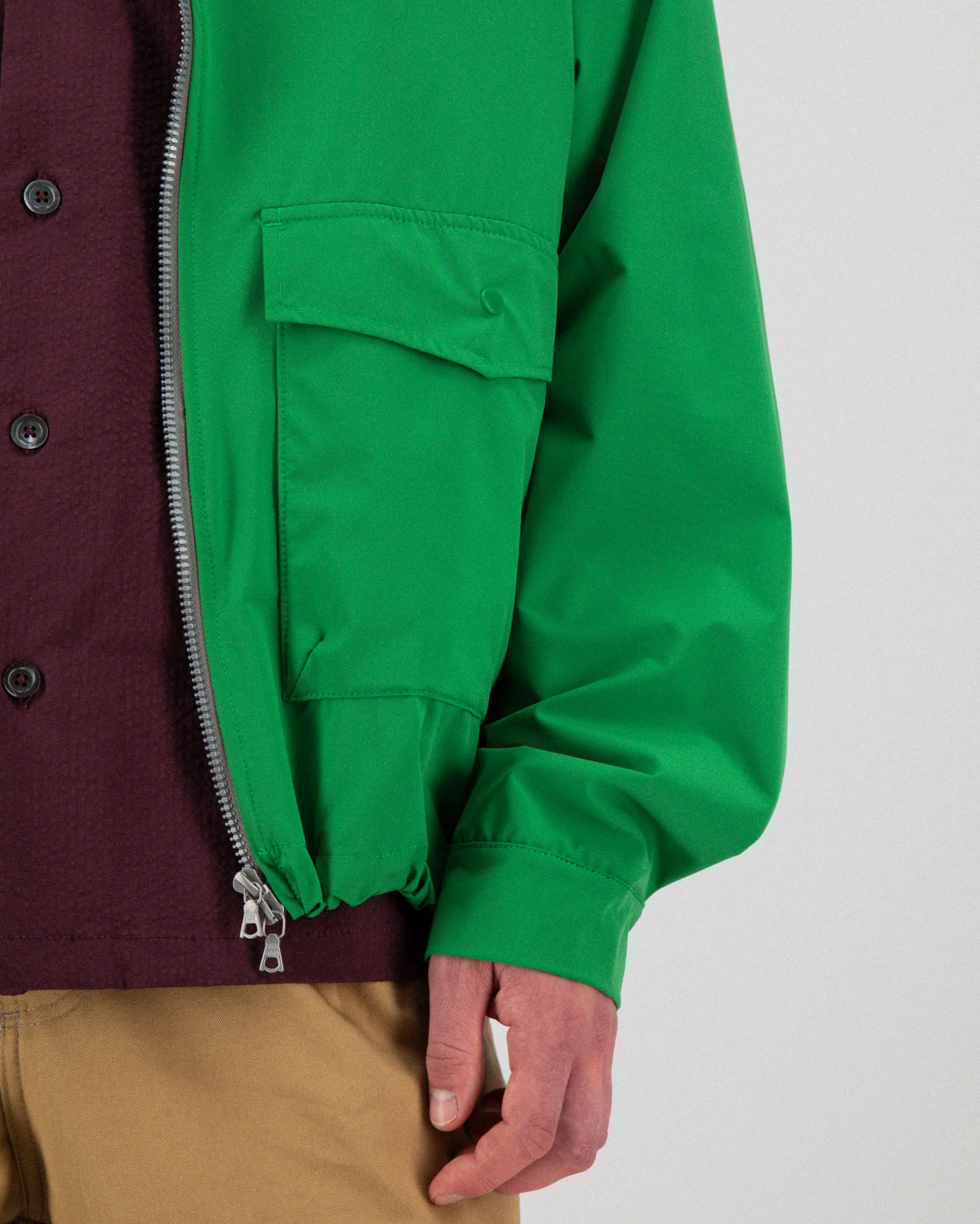 Boxy Swing Jacket - Eco Taffeta - Space Green - Image 4