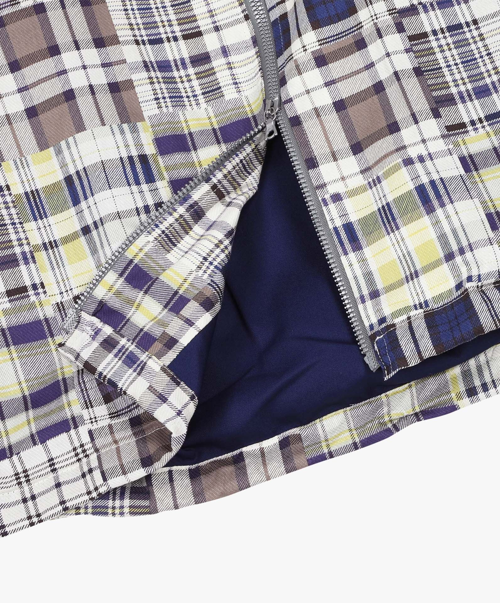 Boxy Swing Jacket - Fantasy - Blue Madras Mix - Image 8