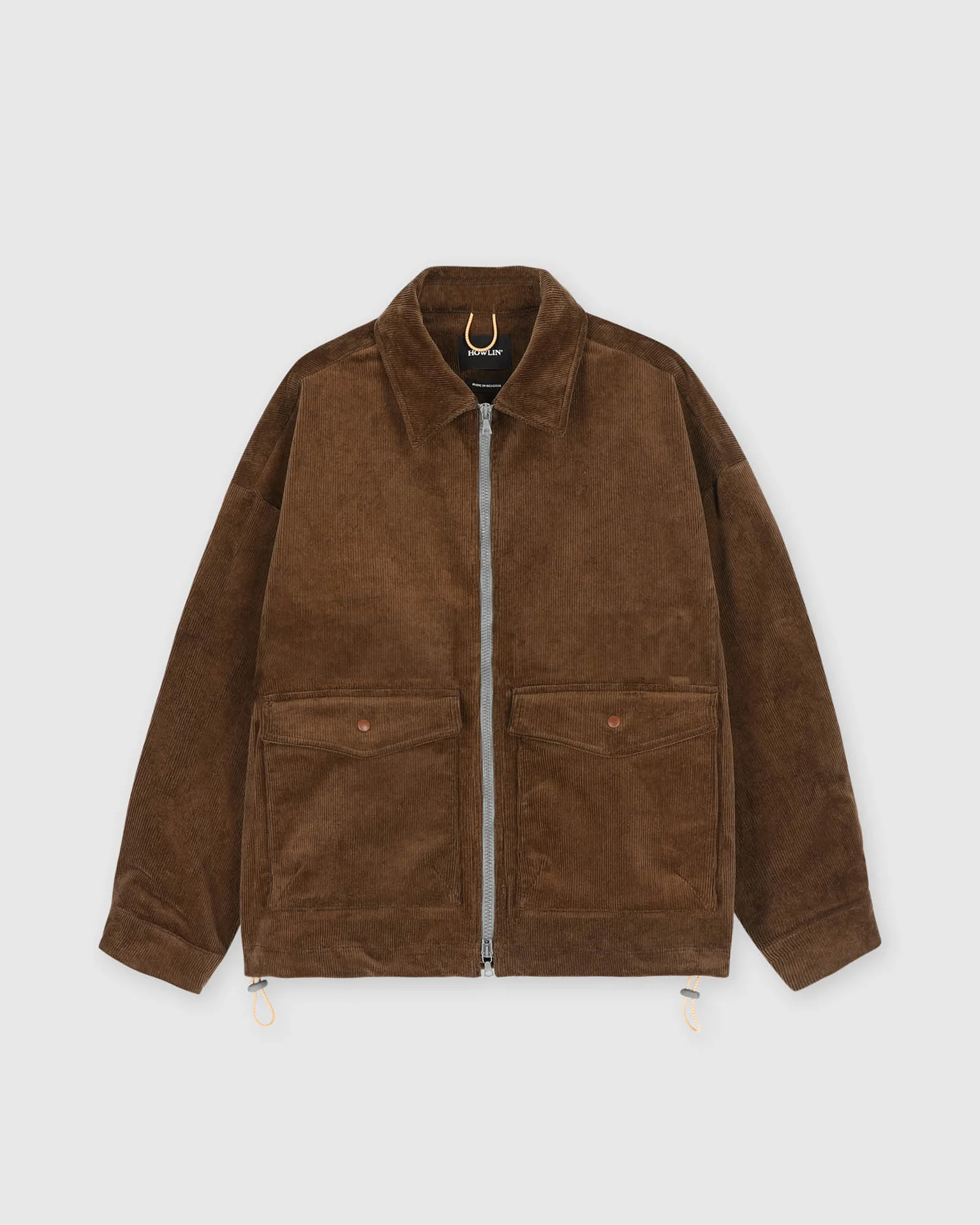 Boxy Swing Jacket For Women - Corduroy - Brown (Women)