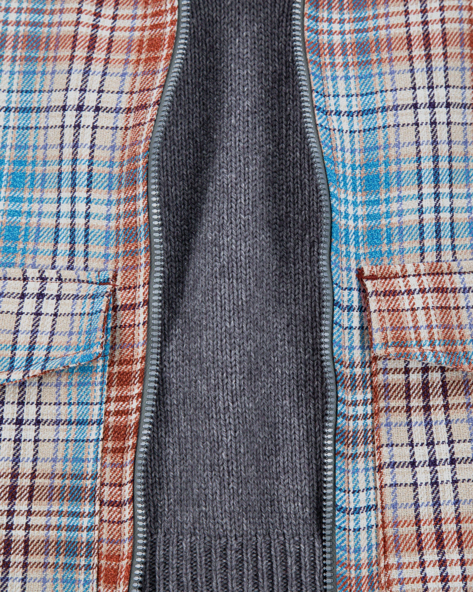 Boxy Swing Jacket For Women - Japanese Twill Check - Sand (Women) - Image 5