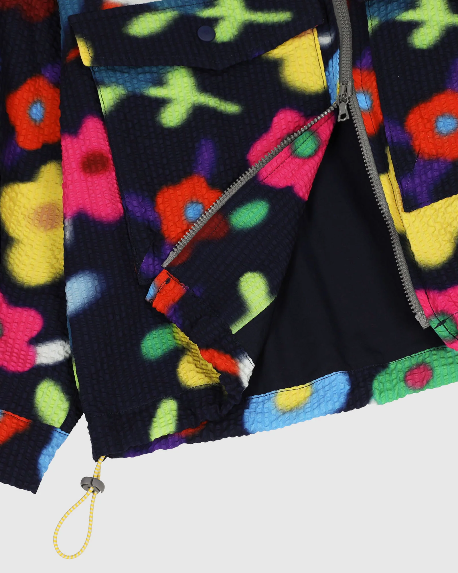 Boxy Swing Jacket For Women - Trippy Flowers - Space (Women) - Image 4