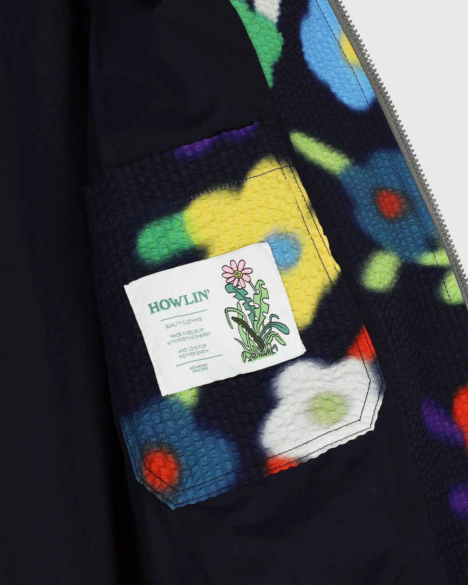 Boxy Swing Jacket For Women - Trippy Flowers - Space (Women) - Image 5