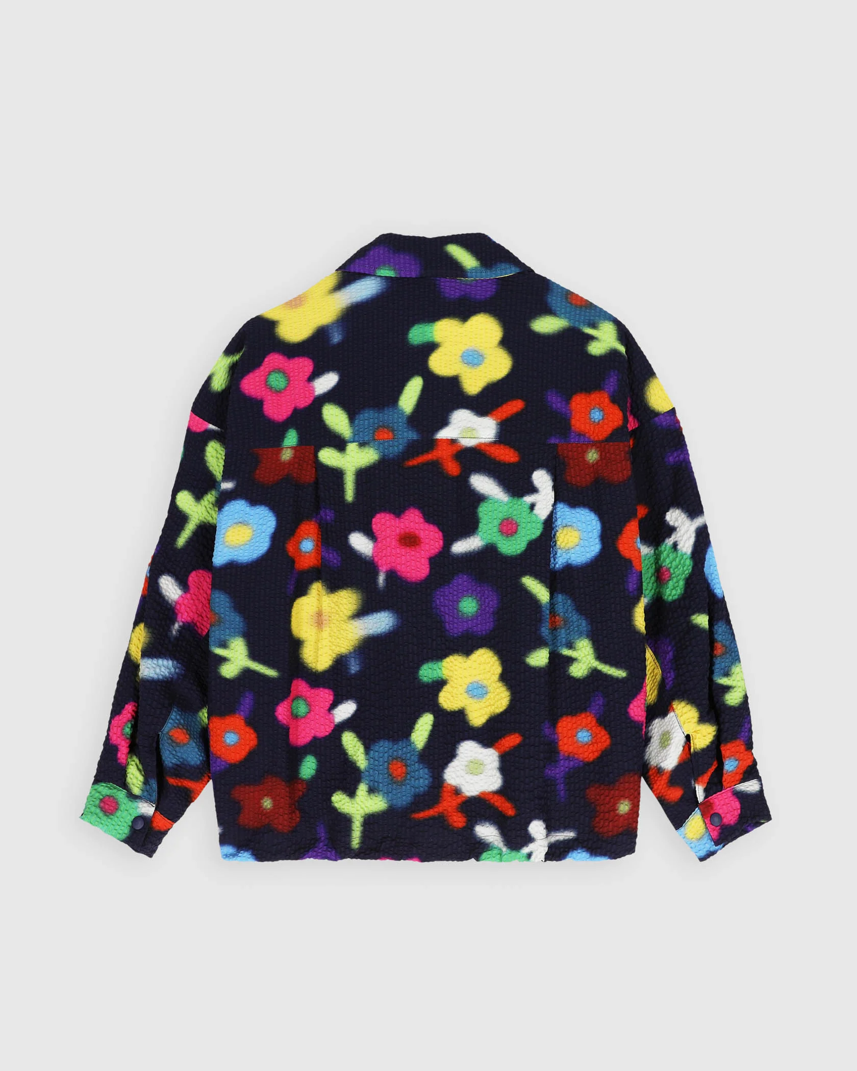 Boxy Swing Jacket For Women - Trippy Flowers - Space (Women) - Image 6