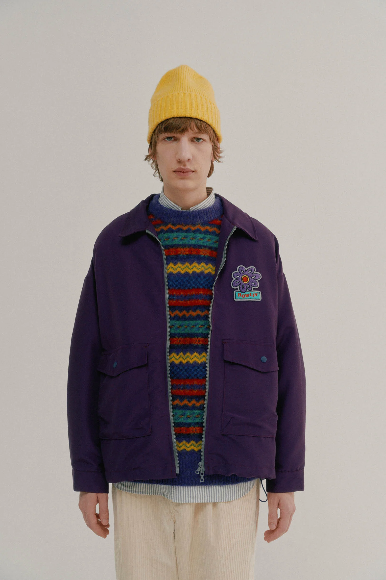 Boxy Swing Jacket - Howlin’ Flower Purple - Image 4