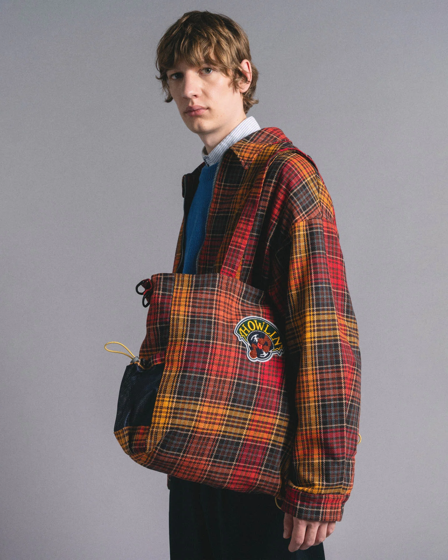 Boxy Swing Jacket - Japanese Twill Check - Spaced Up - Image 3