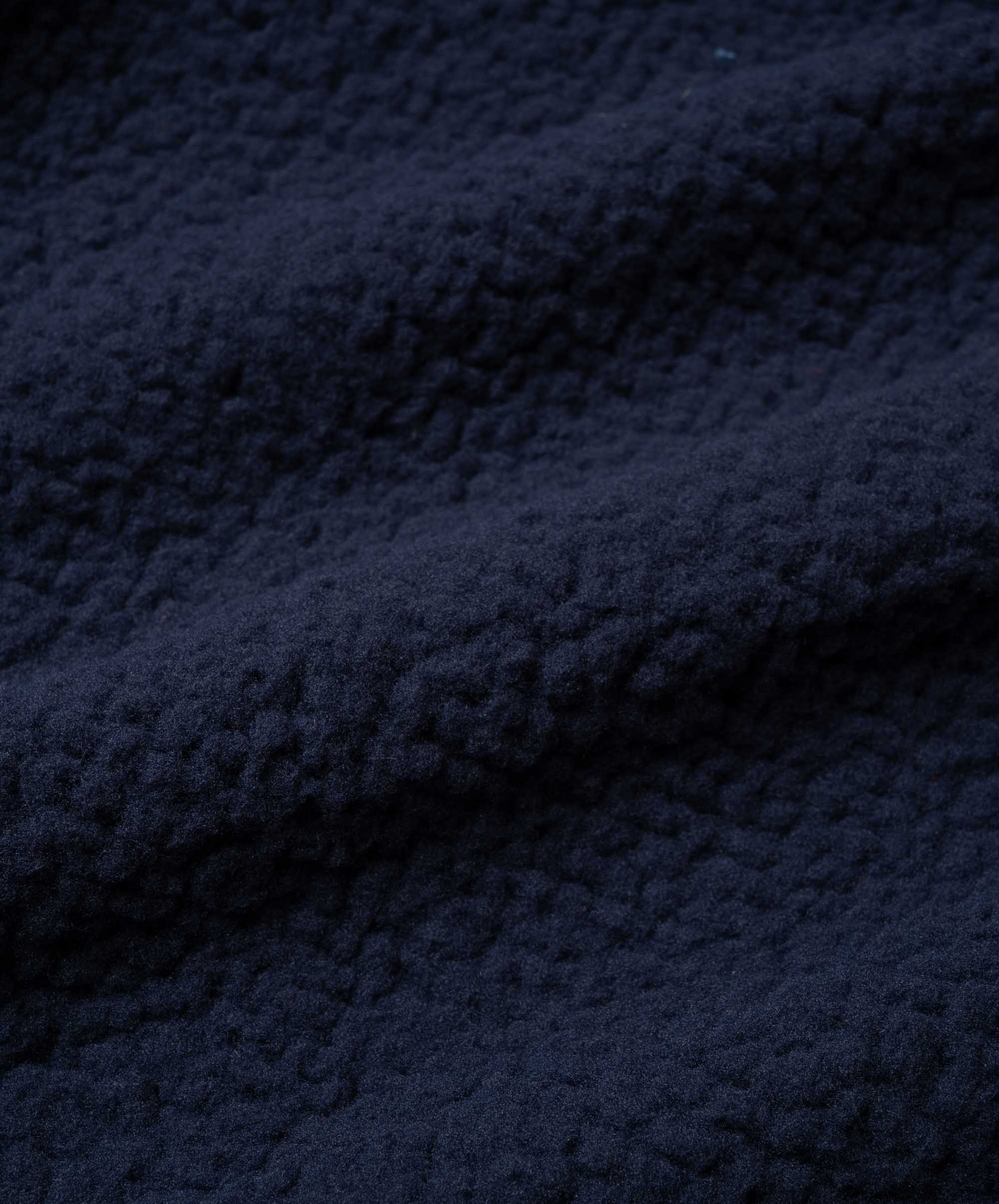 Boxy Swing Jacket - Recycled Shearling Navy - Image 5