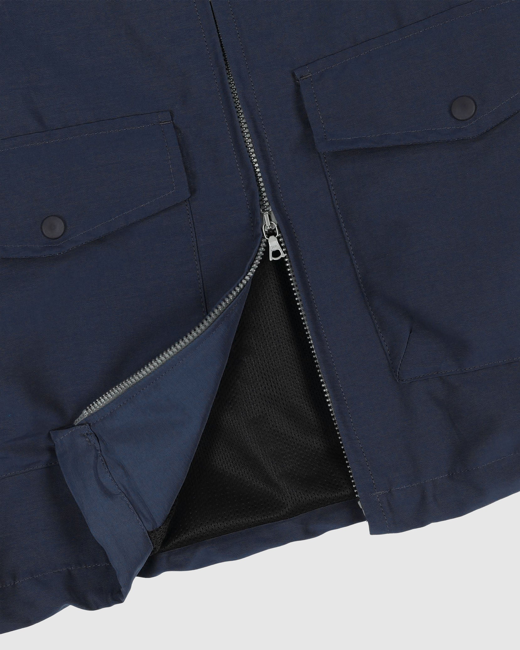 Boxy Swing Jacket - Water Repellent Nylon - Navy - Image 3