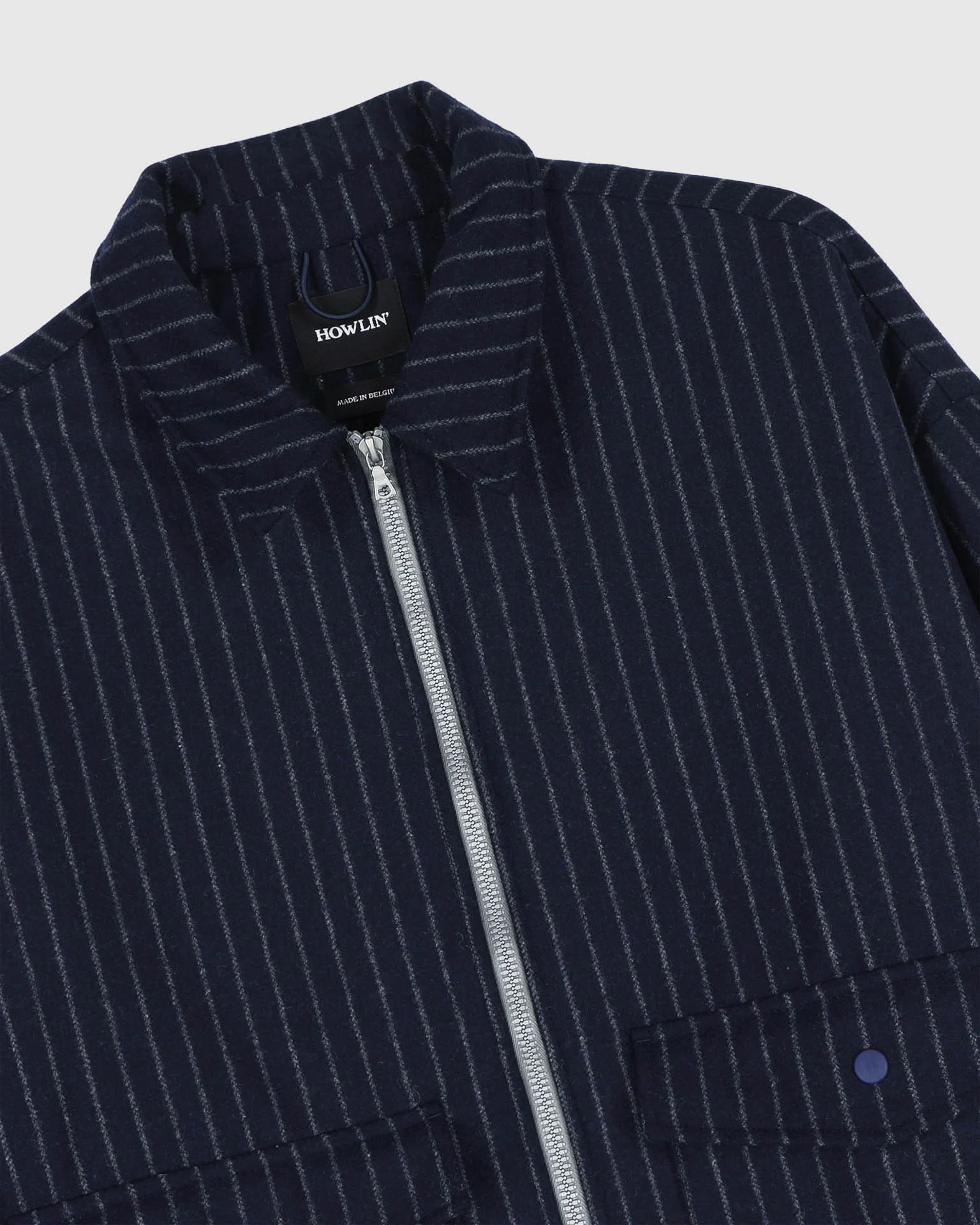 Boxy Swing Jacket - Wool - Striped - Image 3