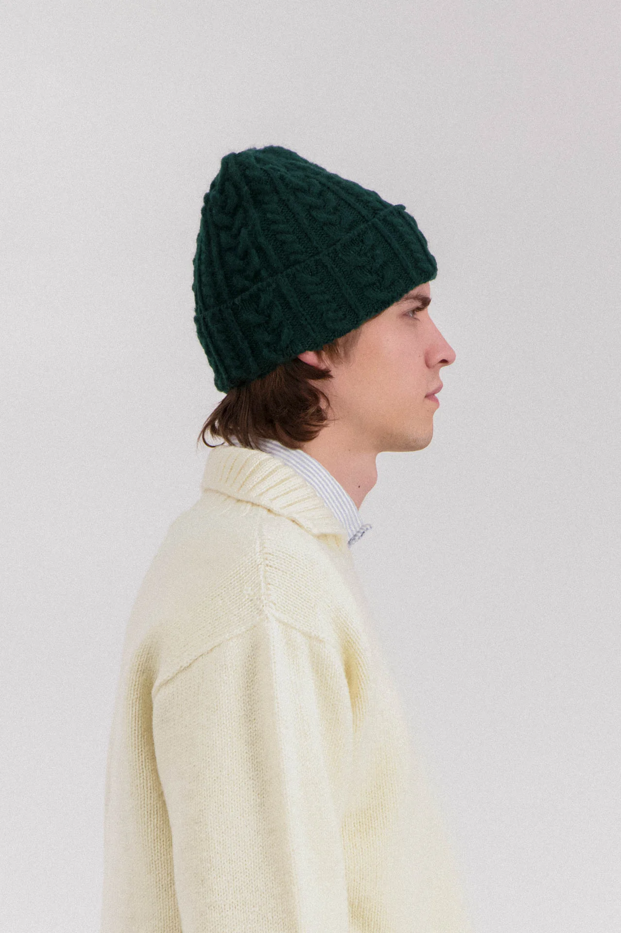 Cable Festival Hat - Forest - Image 2