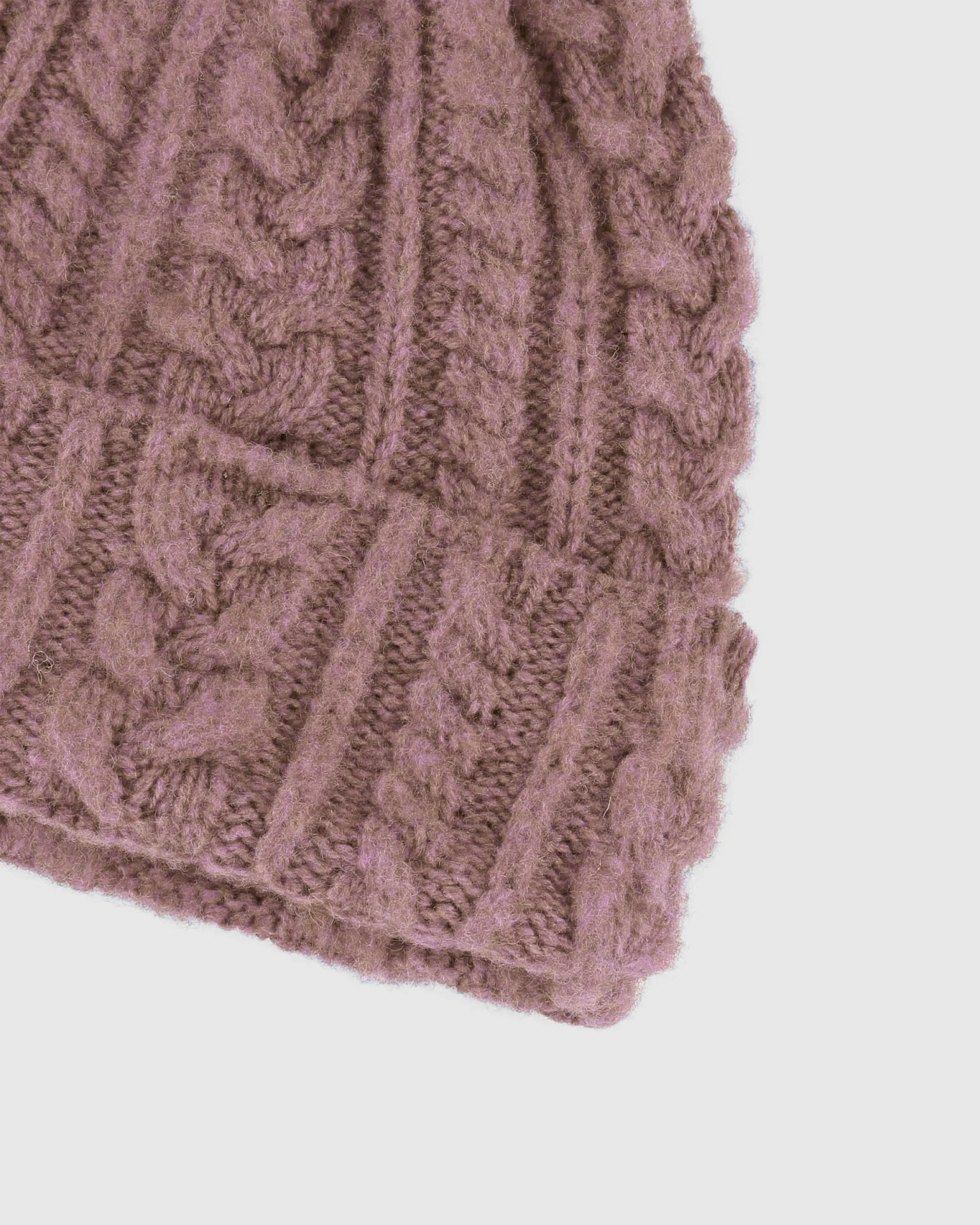 Cable Festival Hat - Soft Pink - Image 2