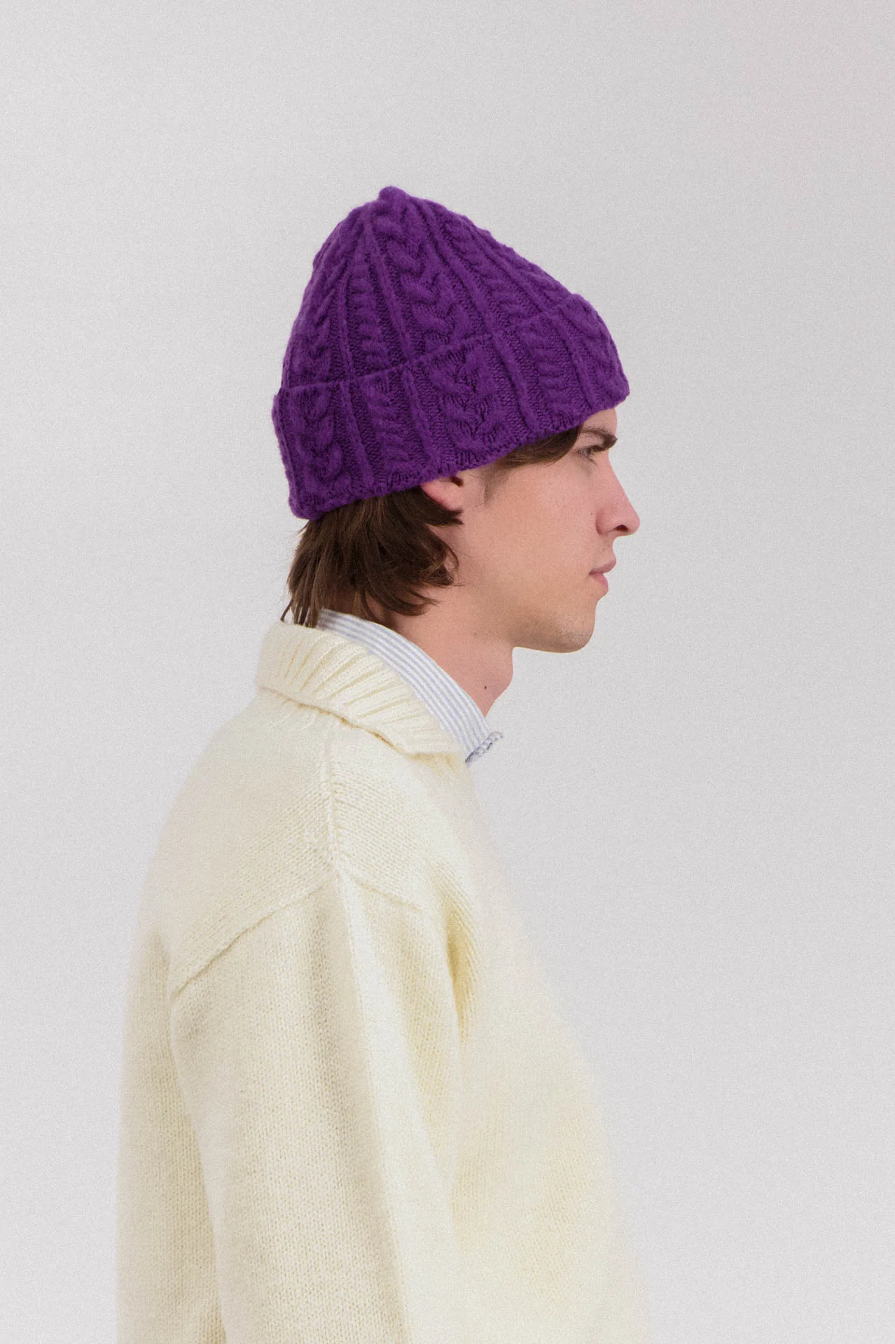 Cable Festival Hat - Violet Dream - Image 2