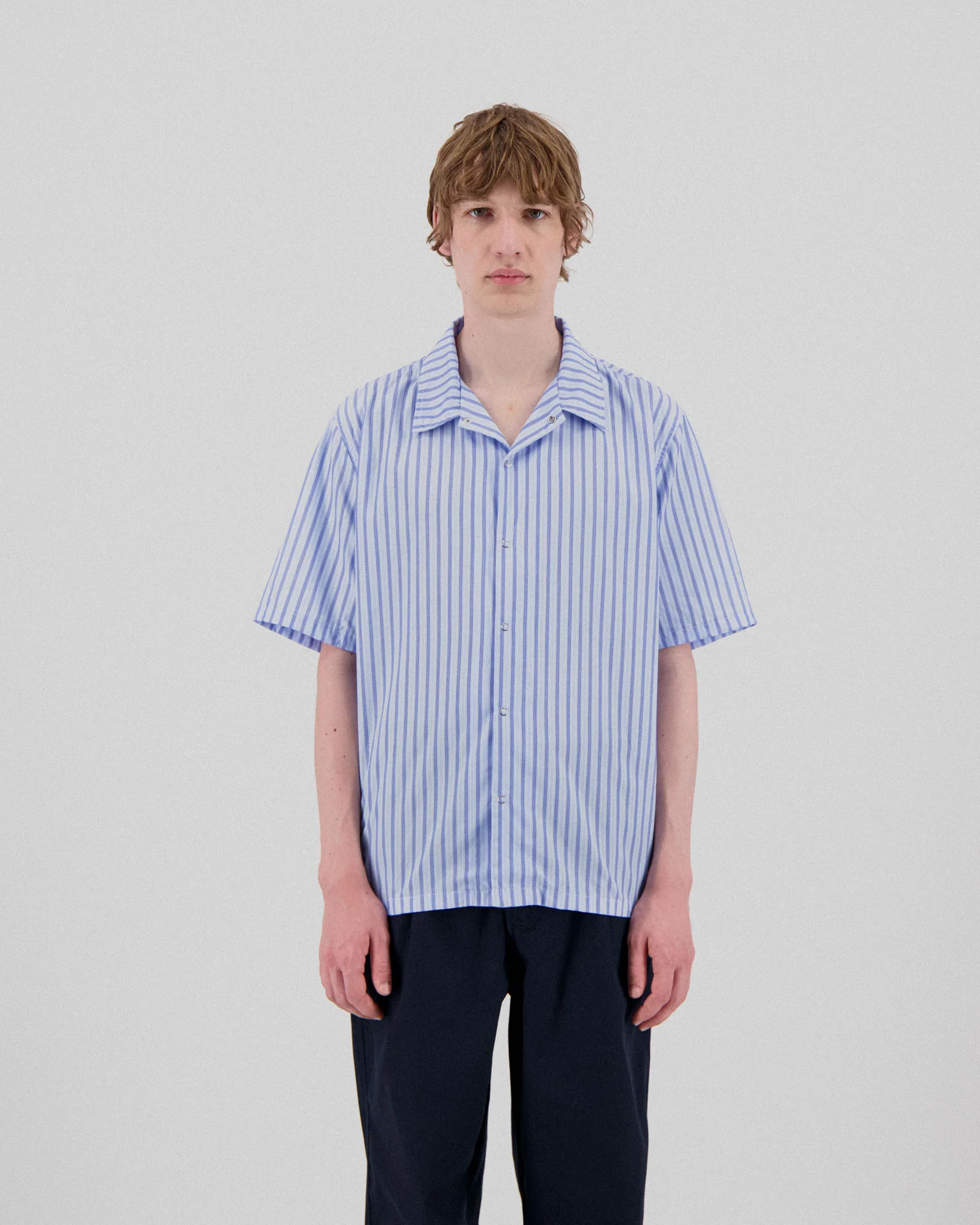 Cocktail D’Amore Shirt - Fine Stripes - Multi Blue - Image 2