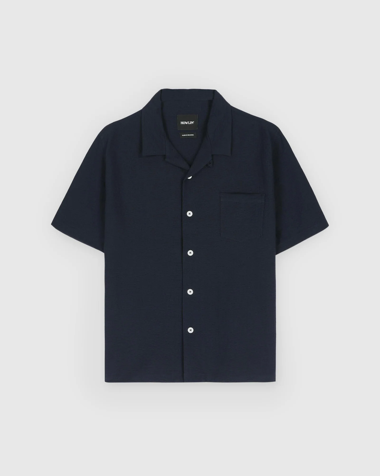 Cocktail Shirt - Crispy Seersucker - Navy