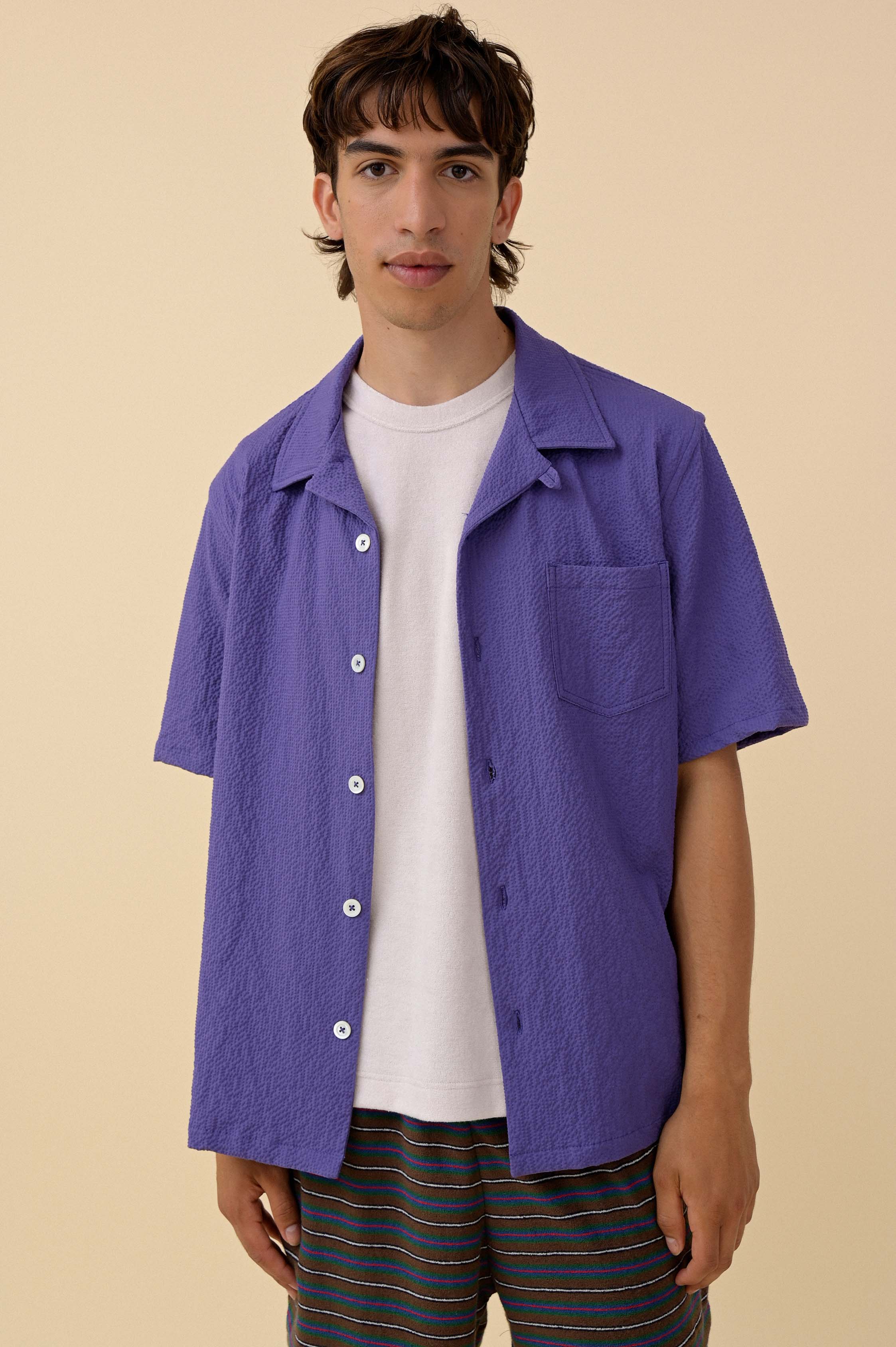 Cocktail Shirt - Purple Seersucker - Image 5