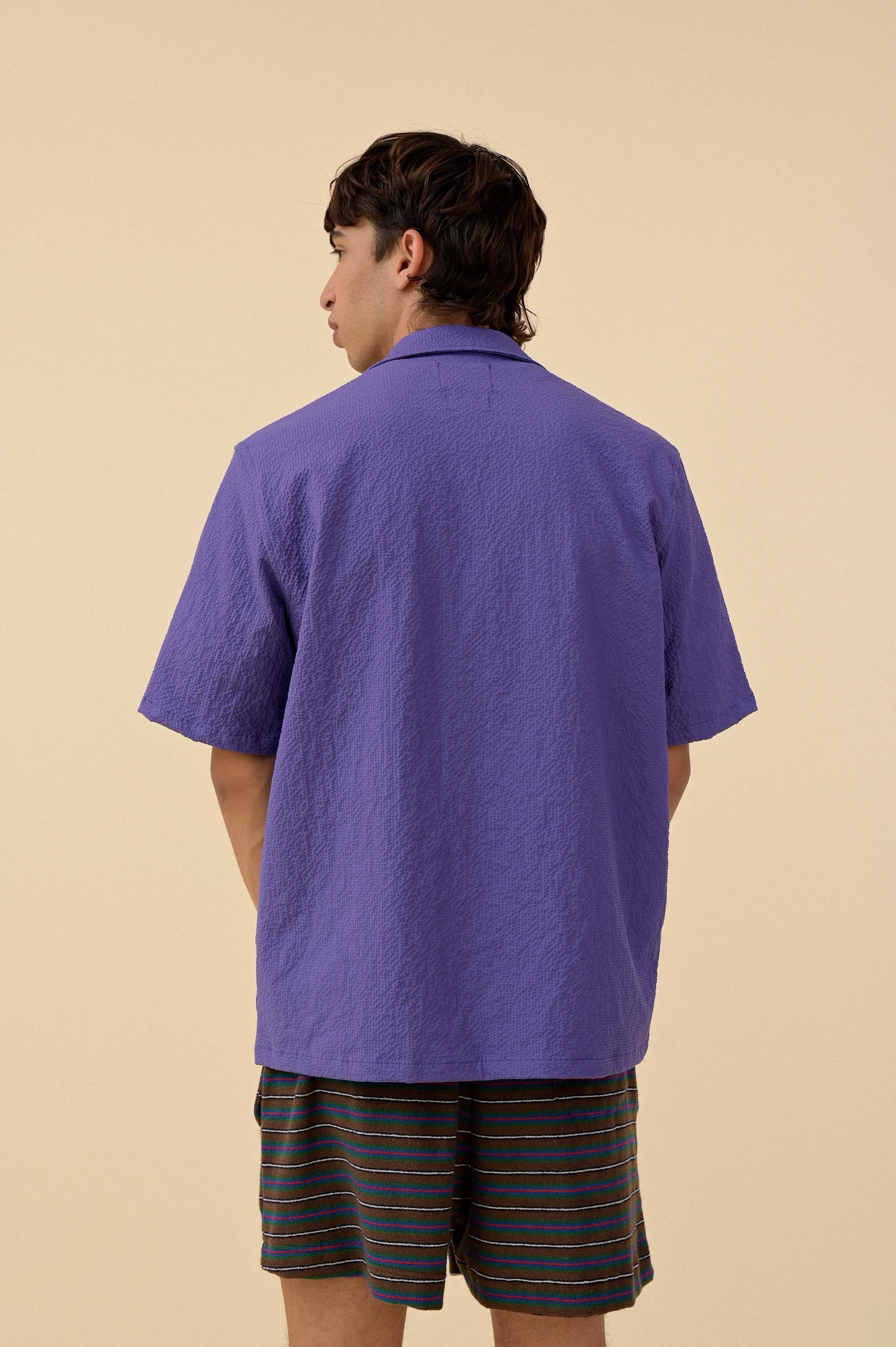 Cocktail Shirt - Purple Seersucker - Image 6