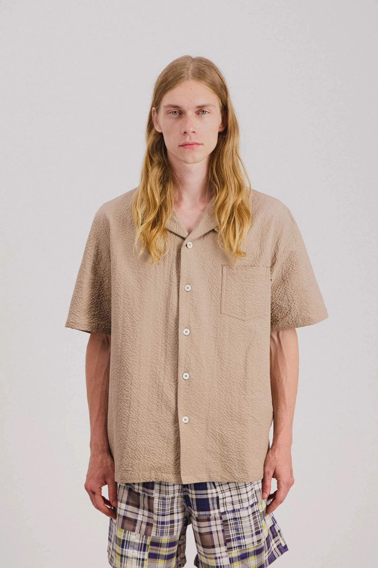Cocktail Shirt - Seersucker - Biscuit - Image 2