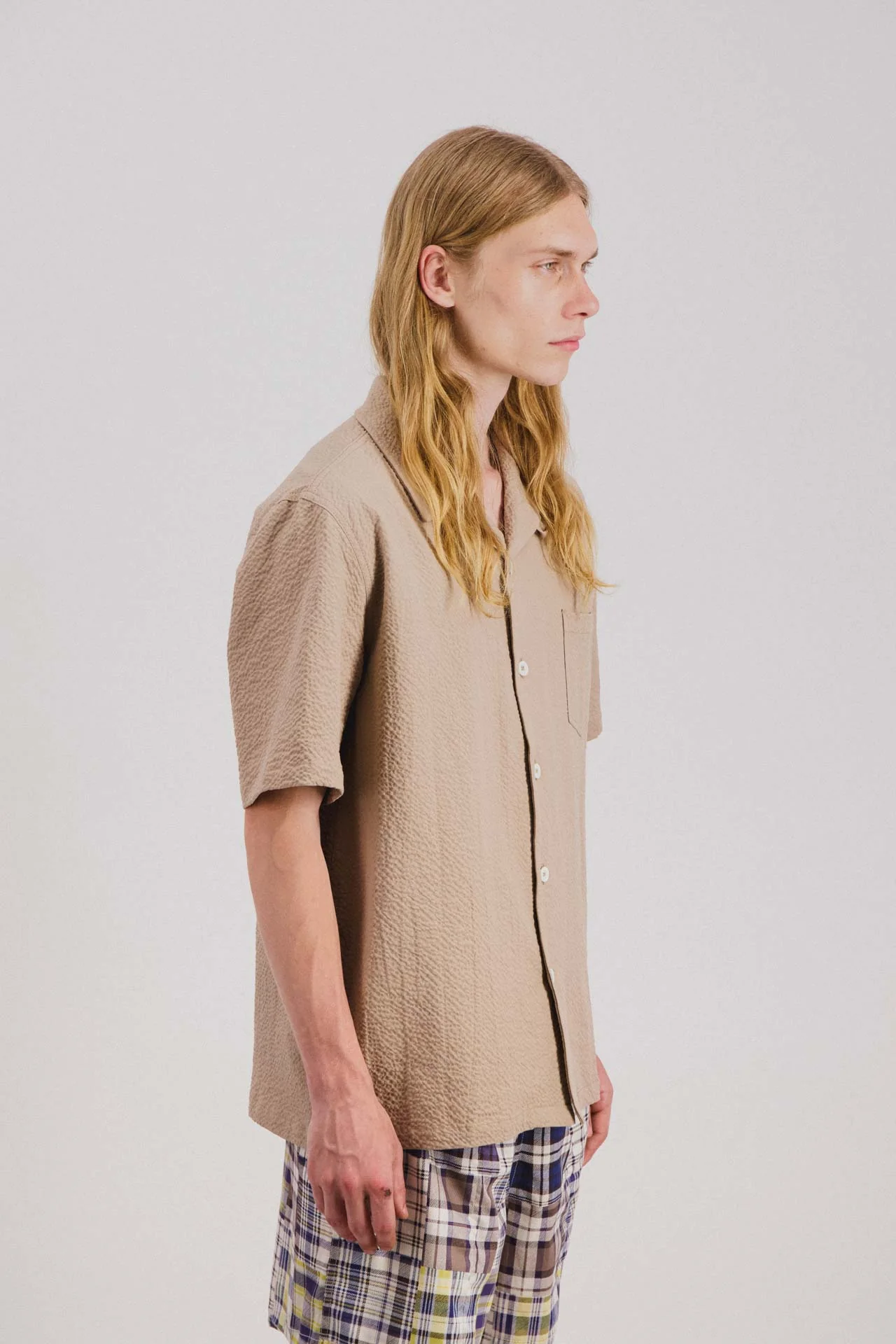 Cocktail Shirt - Seersucker - Biscuit - Image 3