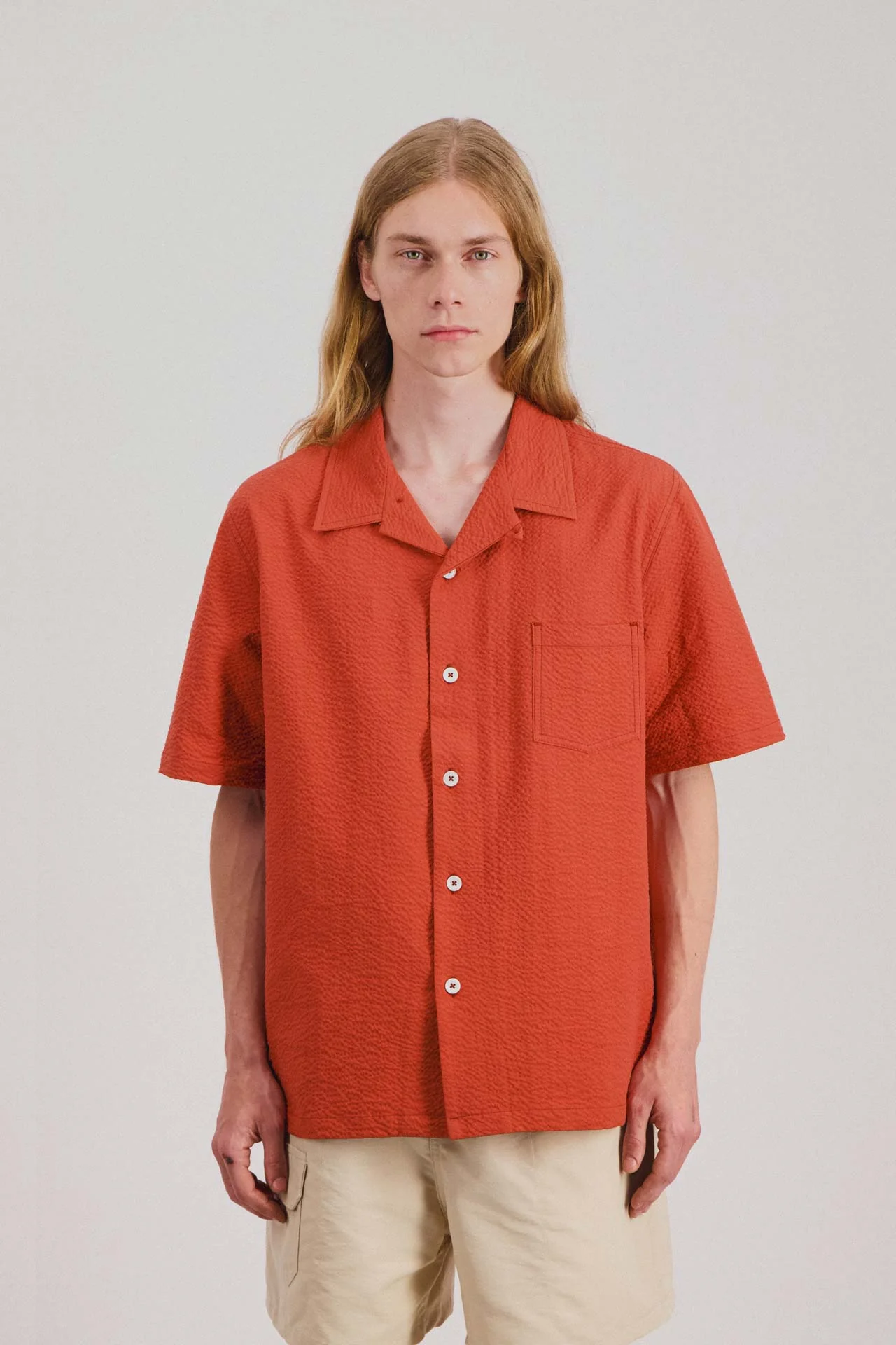 Cocktail Shirt - Seersucker - Red - Image 2