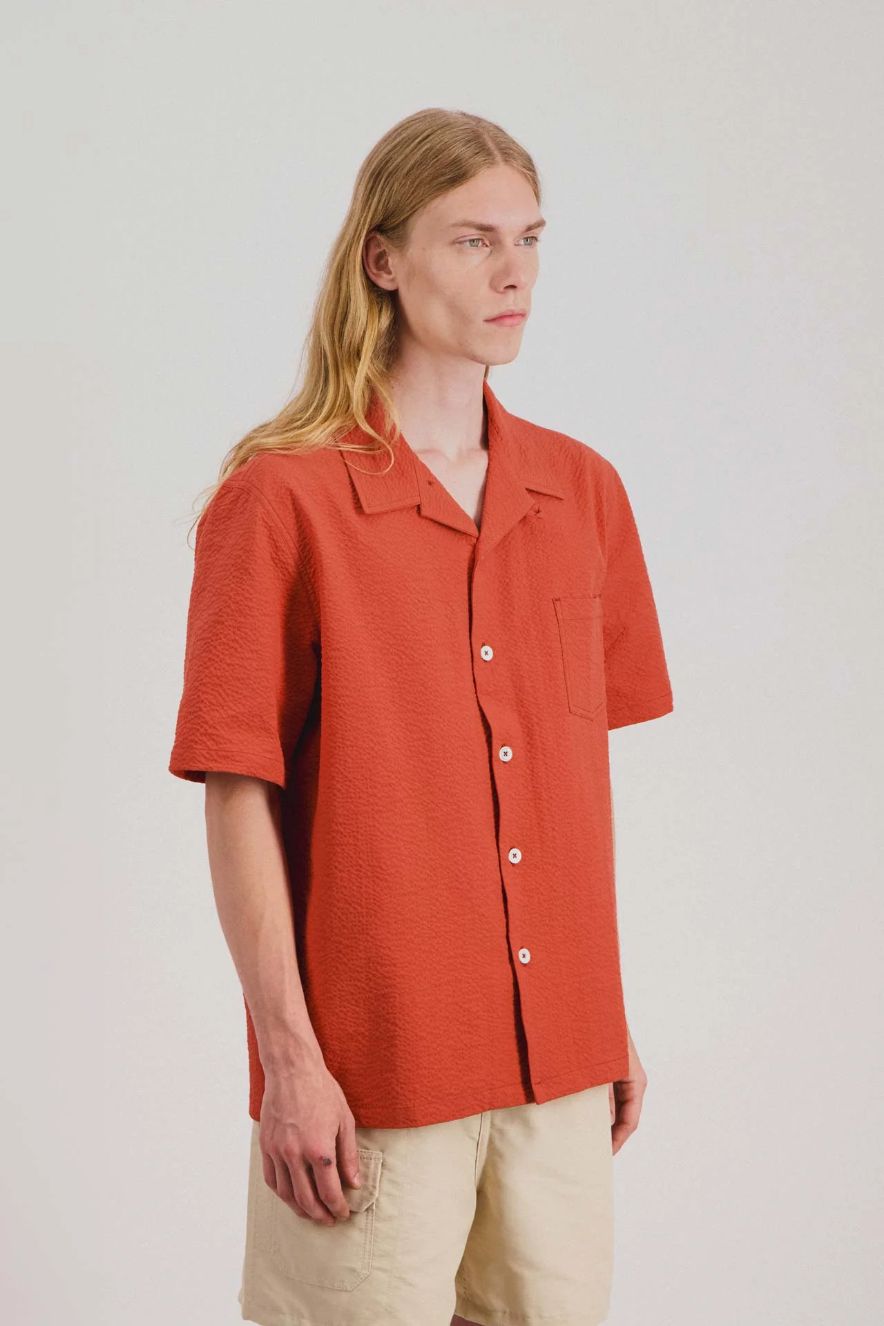 Cocktail Shirt - Seersucker - Red - Image 3