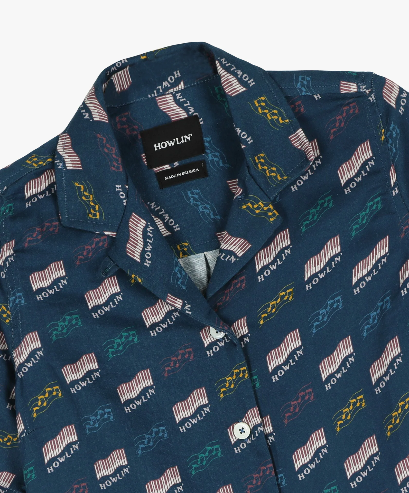 Cocktails For The Girls Please Shirt - Azzuro Howlin' Piano Hemp Print (Women) - Image 4