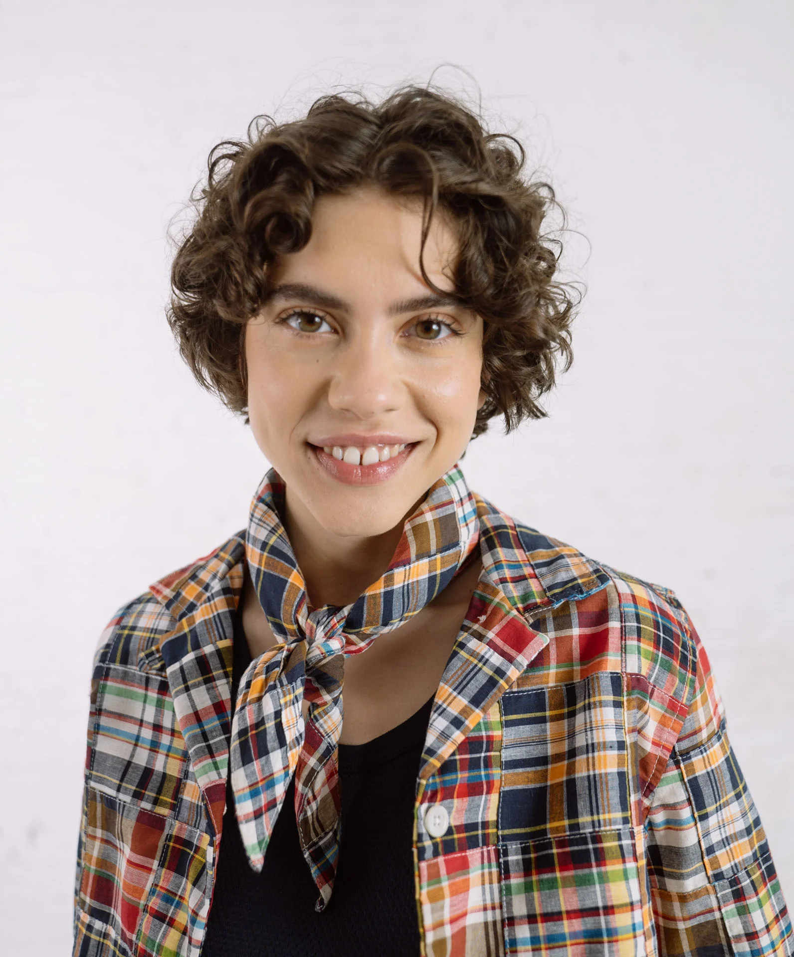 Cocktails For The Girls Please Shirt - Multi Madras Patchwork (Women) - Image 4