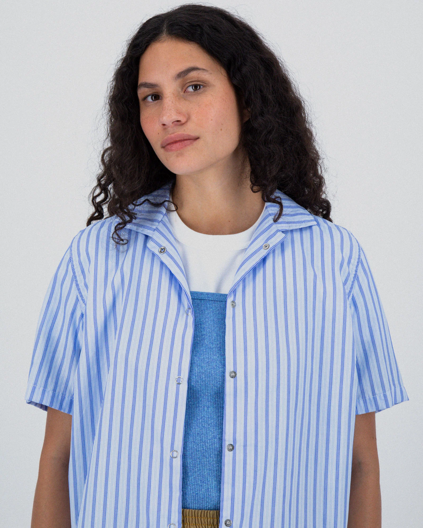 Cocktails For The Girls shirt - Fine Stripes - Multi Blue (Women) - Image 4