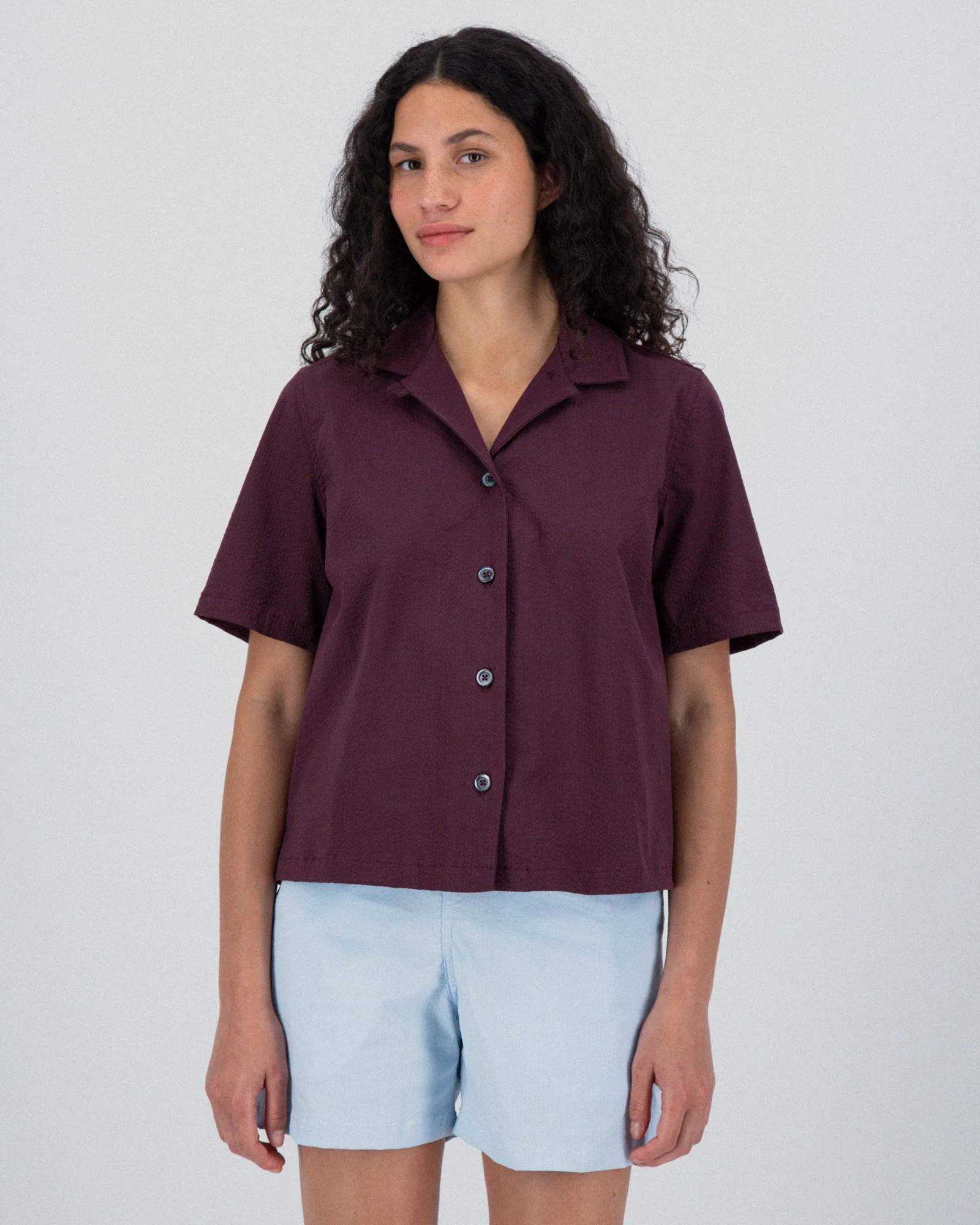 Cocktails For The Girls shirt - Seersucker - Burgundy (Women) - Image 3