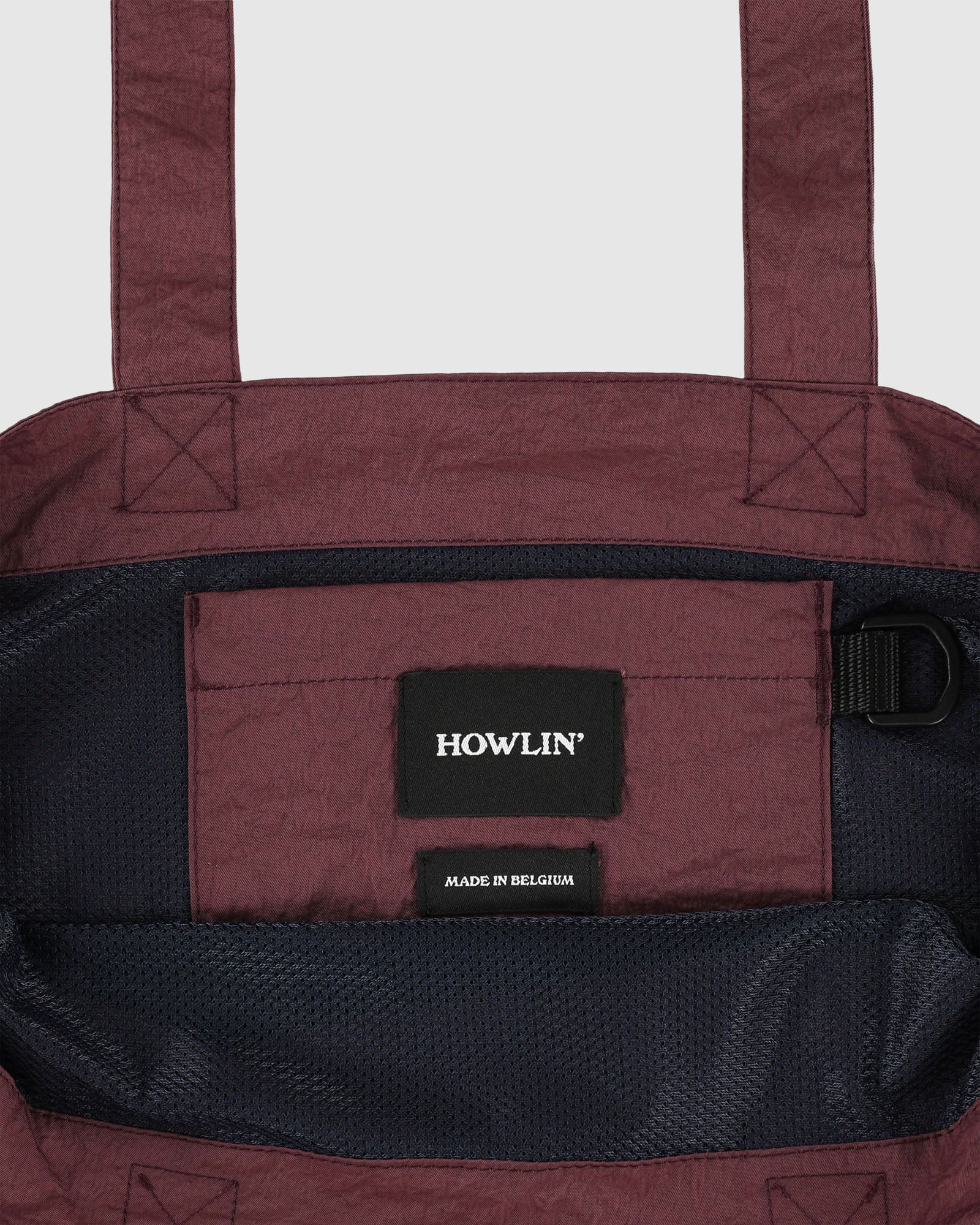 Cosmic Bag - Grungy Japanese Nylon Twill - Burgundy - Image 3