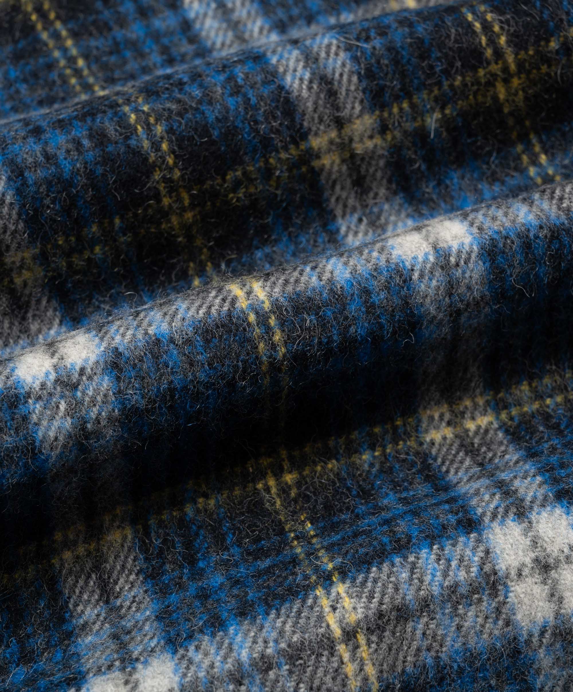 Cosmic Blazer - Brushed Japanese Wool Check Blue Mix - Image 4