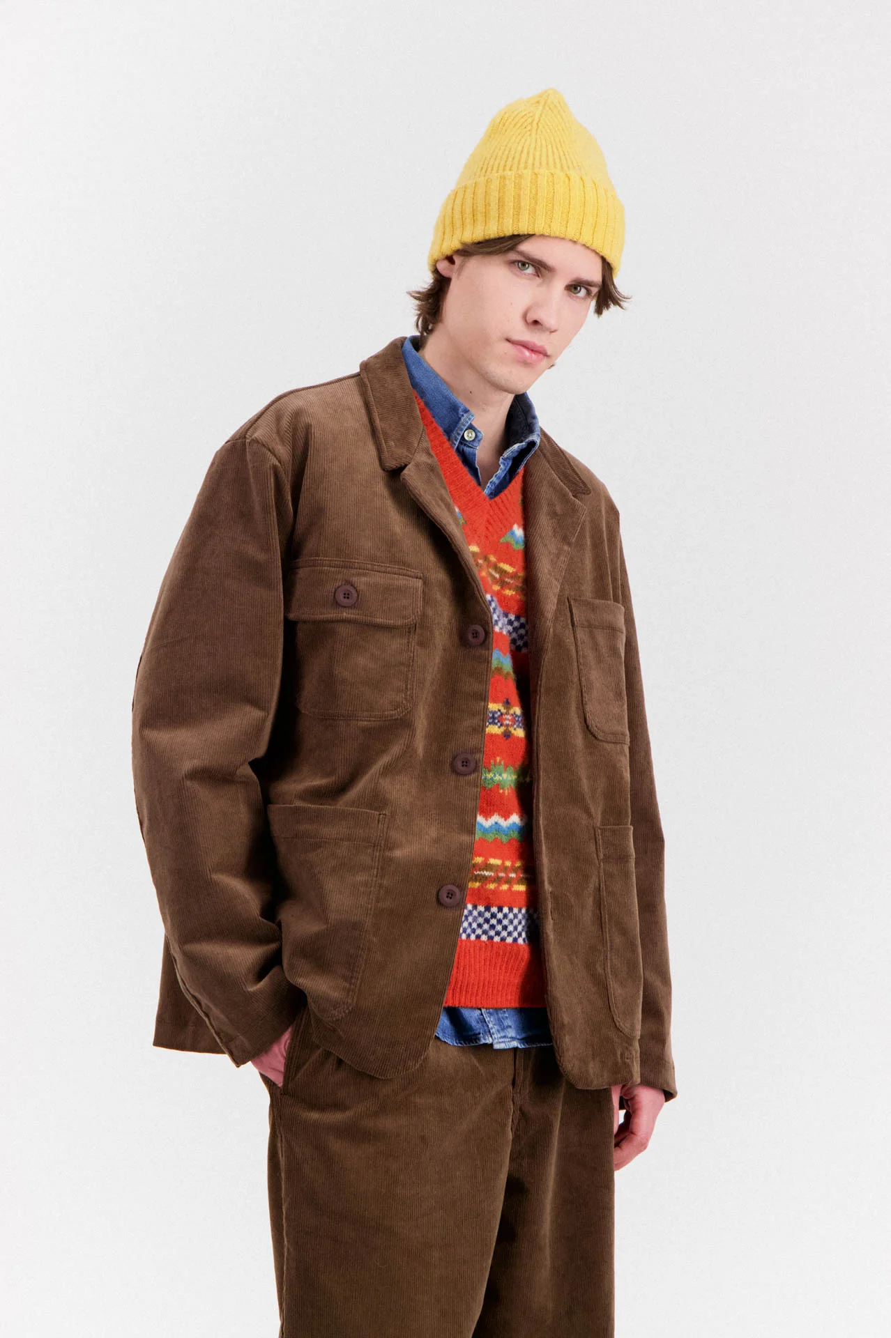 Cosmic Blazer Deluxe - Corduroy - Brown - Image 4
