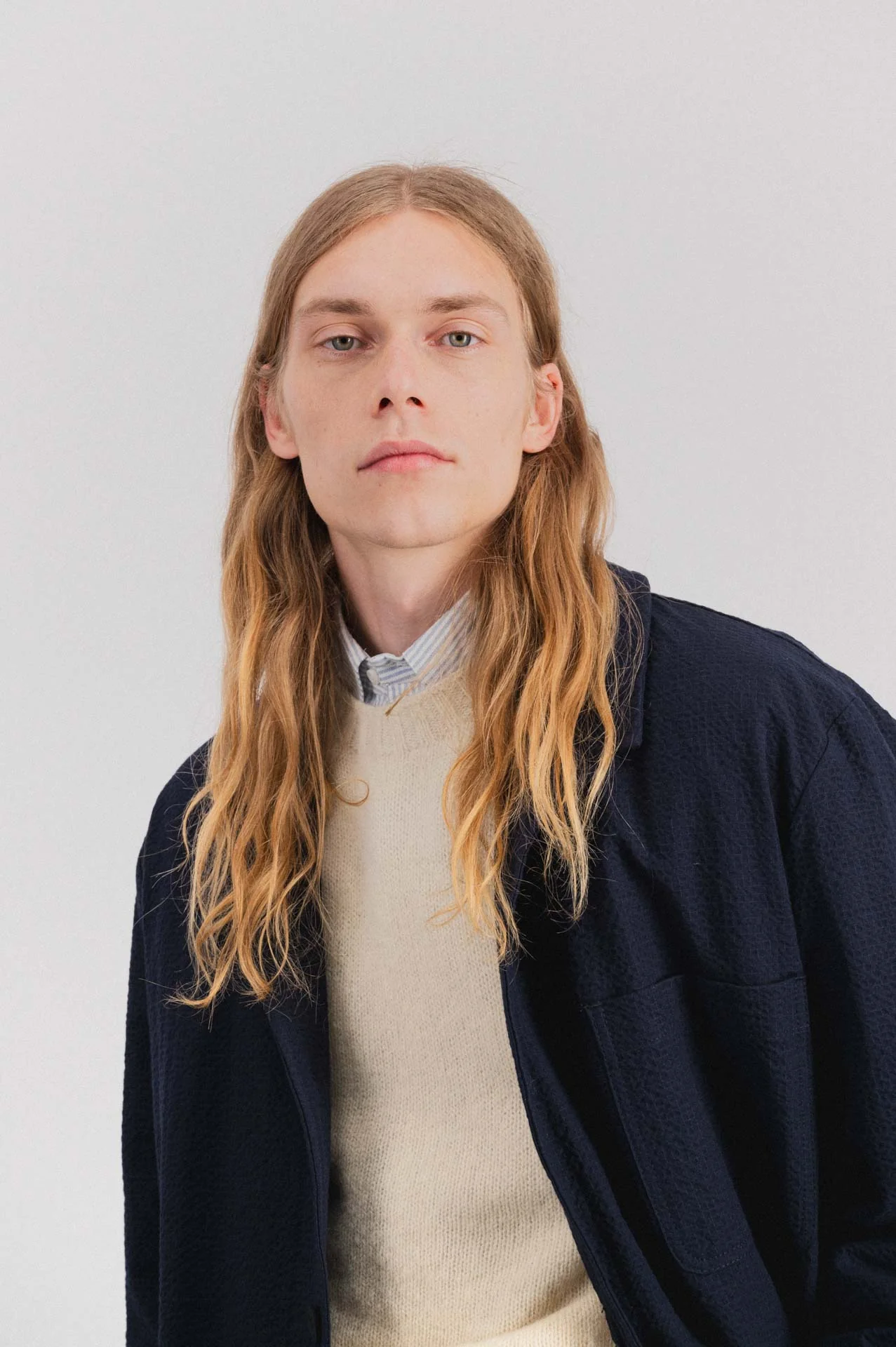 Cosmic Blazer - Seersucker - Navy - Image 4