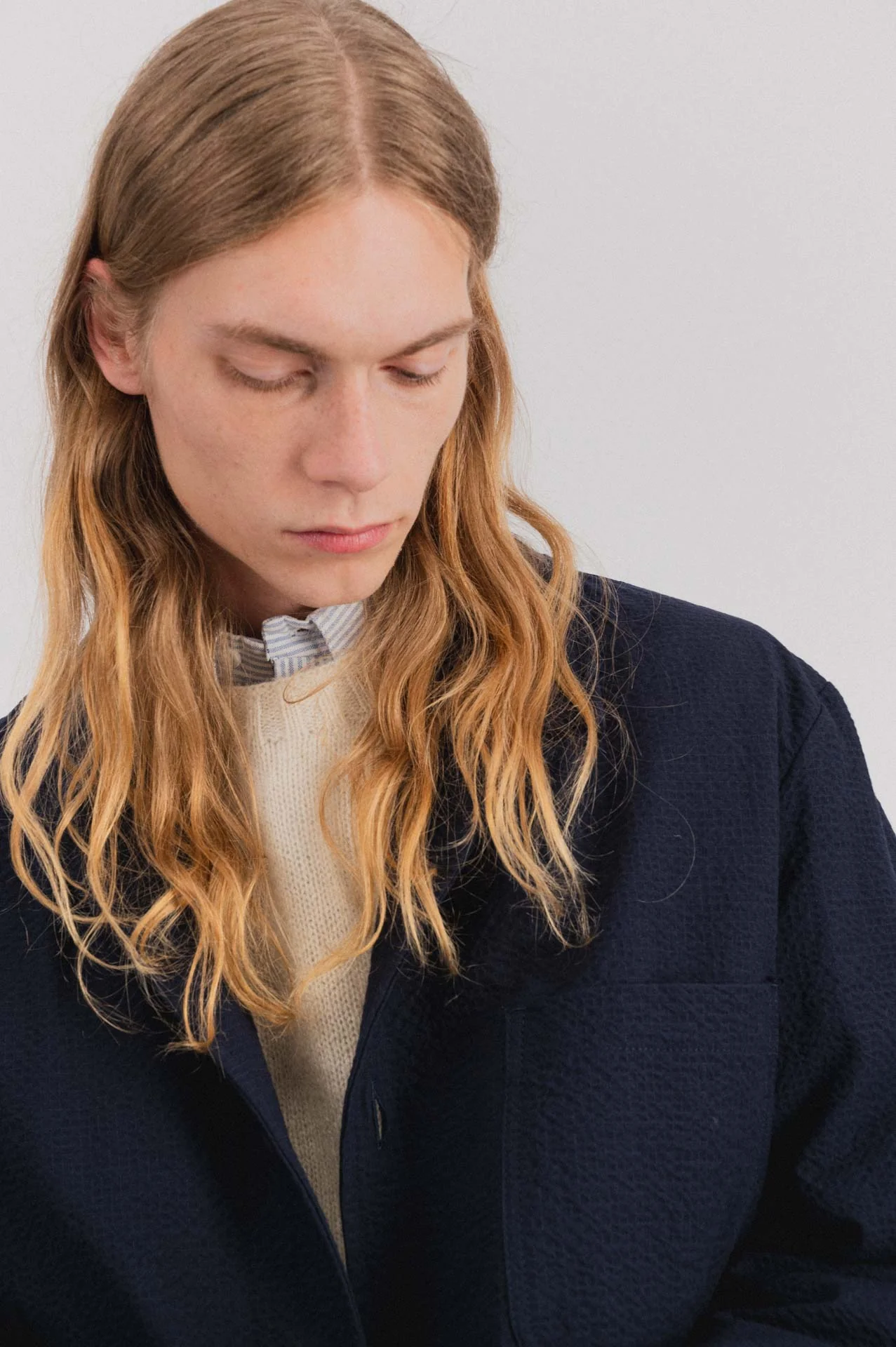 Cosmic Blazer - Seersucker - Navy - Image 5
