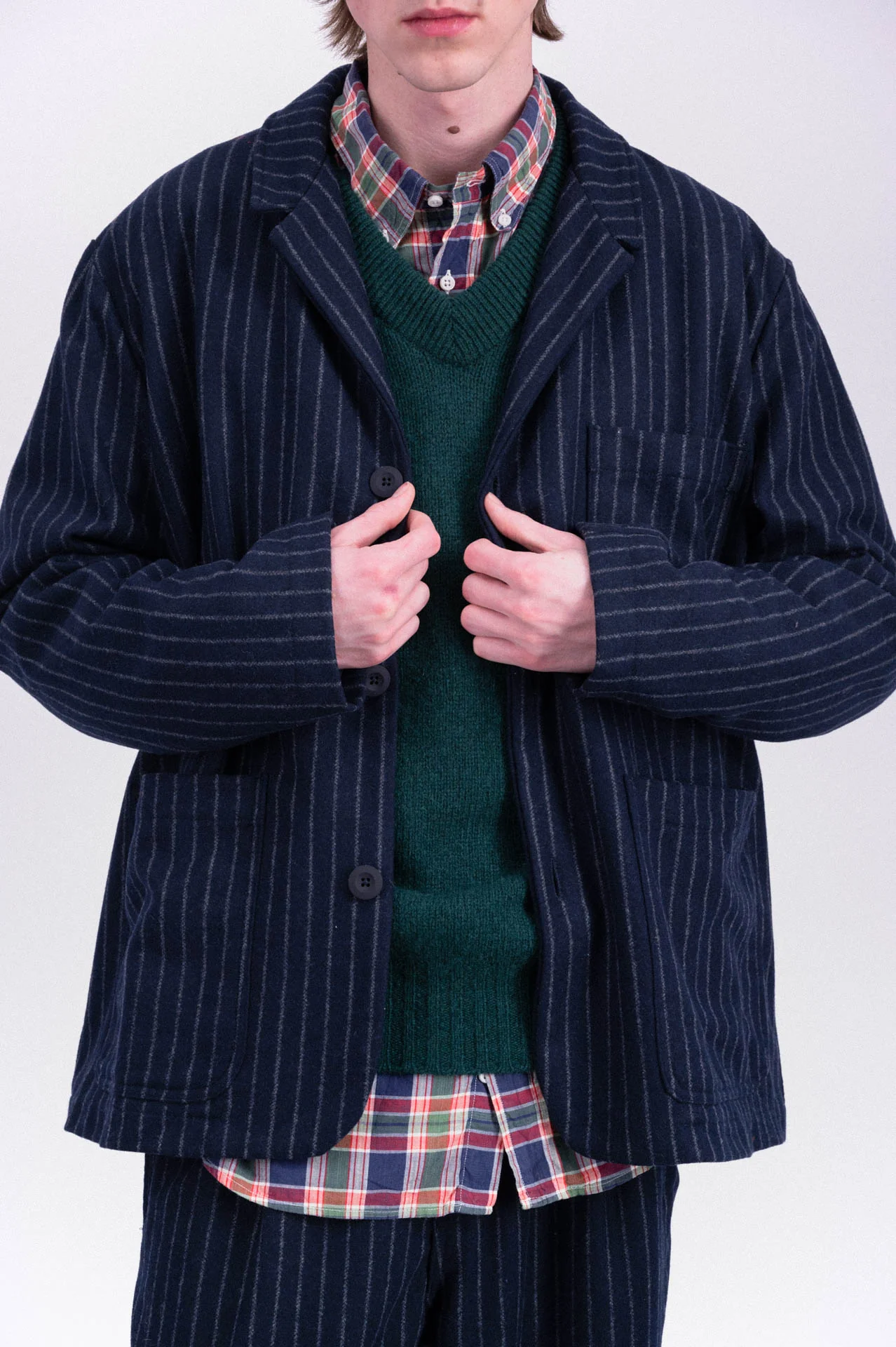 Cosmic Blazer - Wool - Striped - Image 2